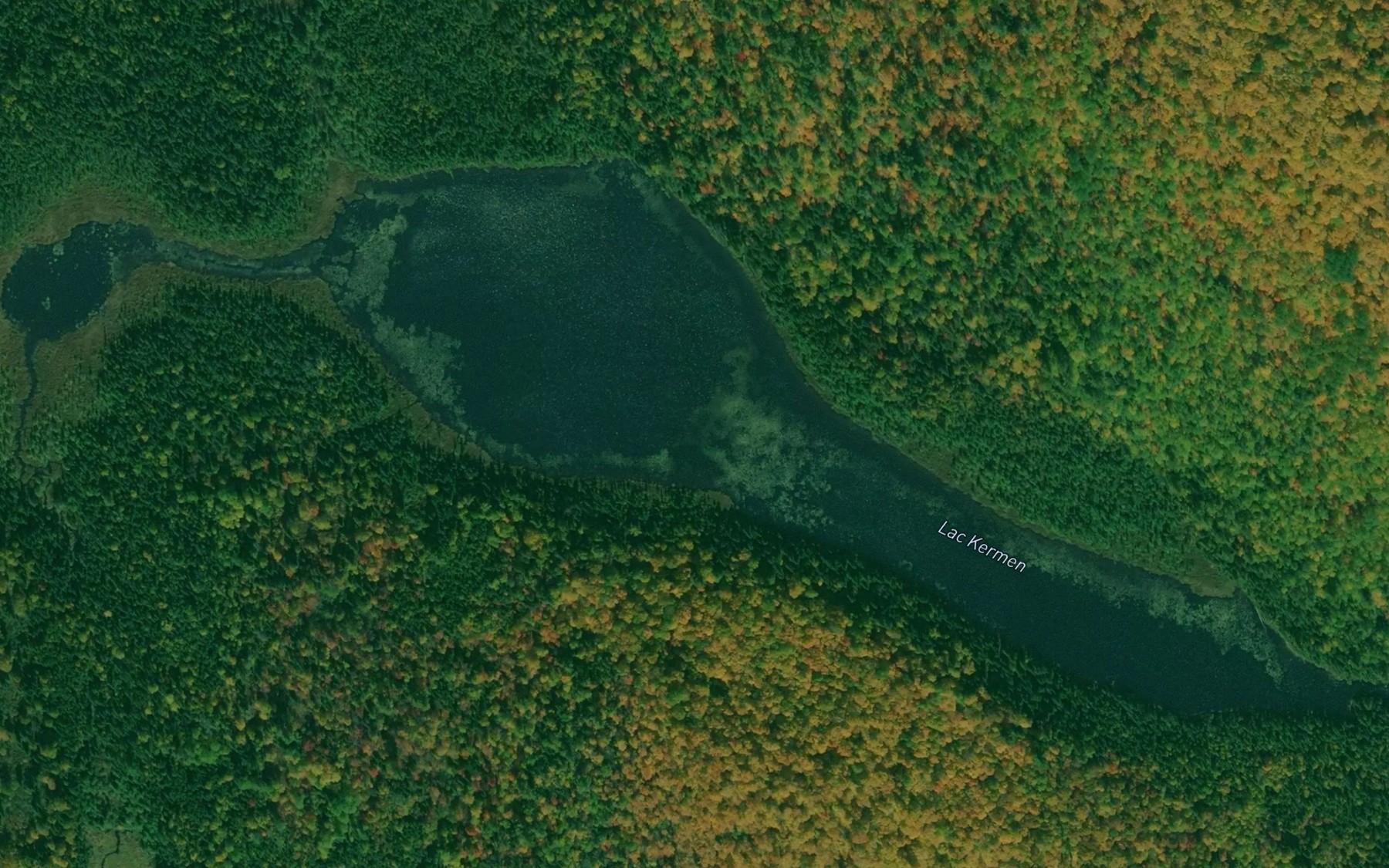 Satellite map of the Lac Kermen