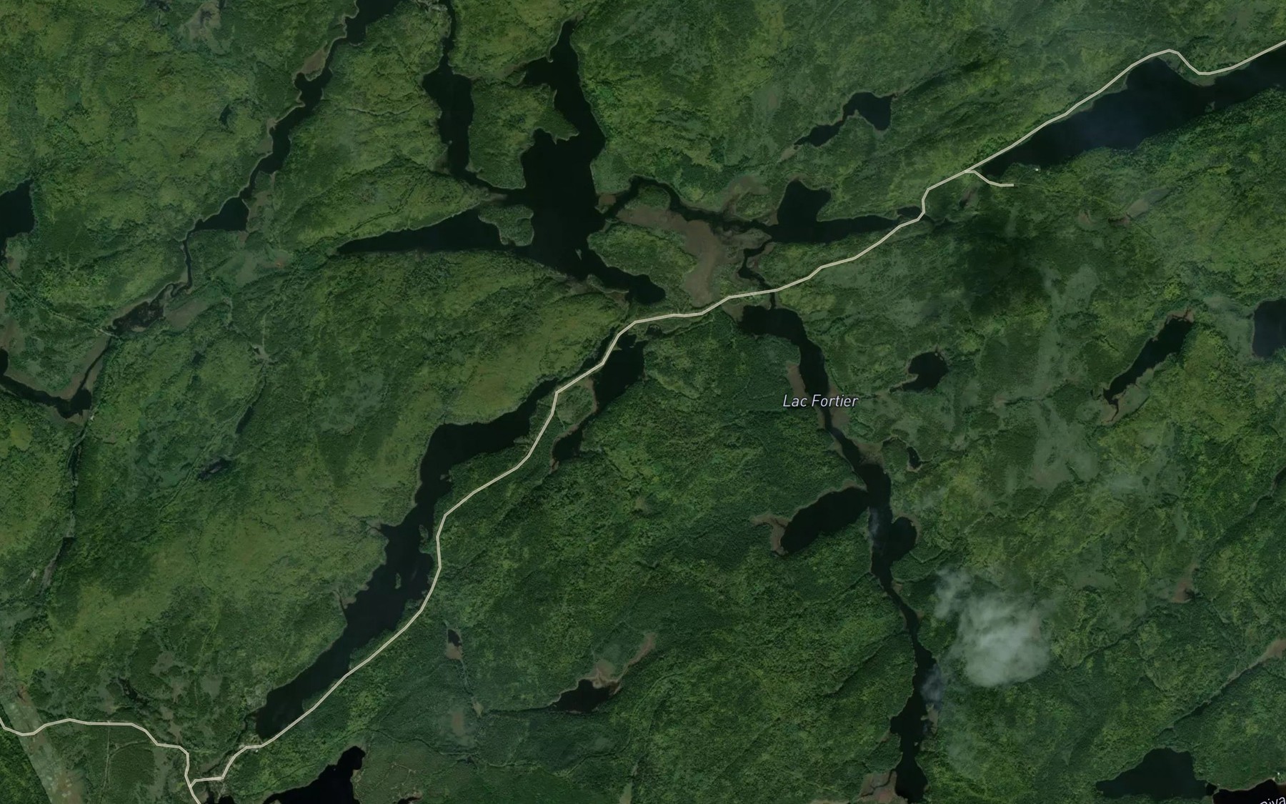 Satellite map of the Lac Fortier