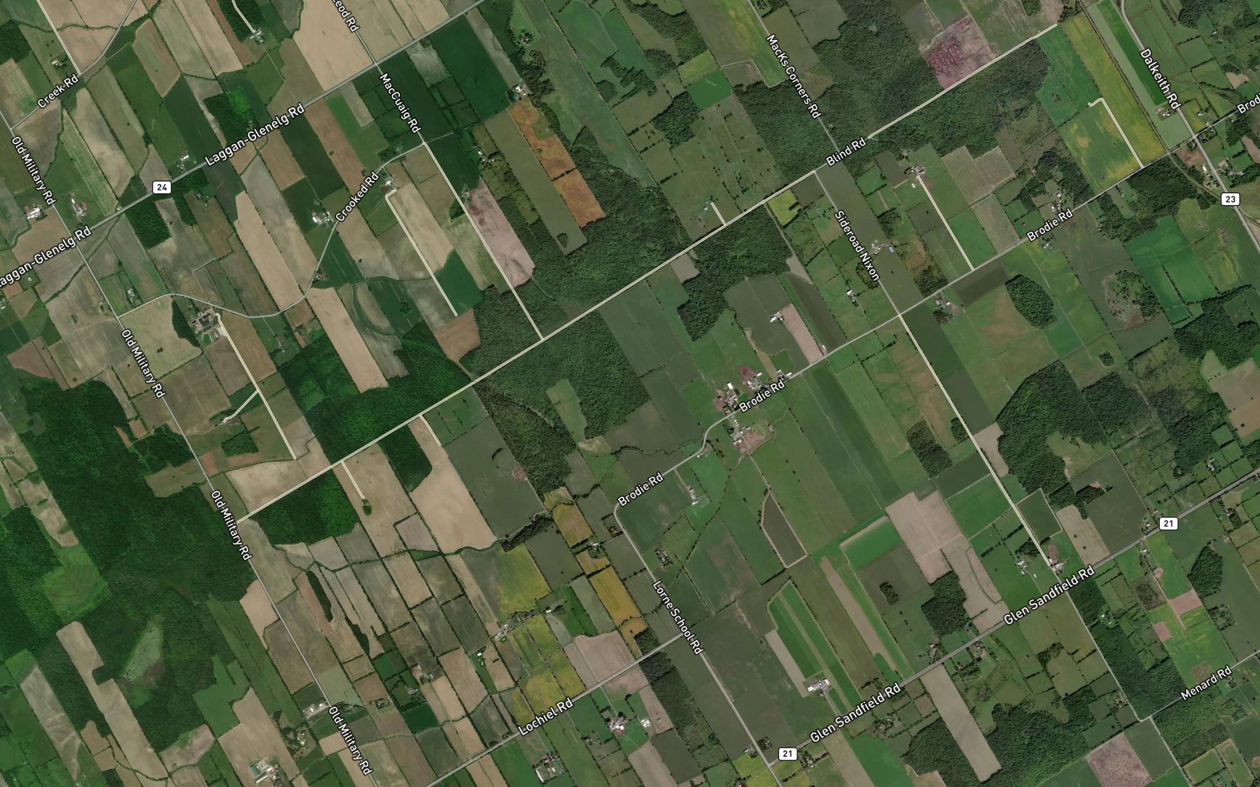 Satellite map of the J.K. MacLeod Drain