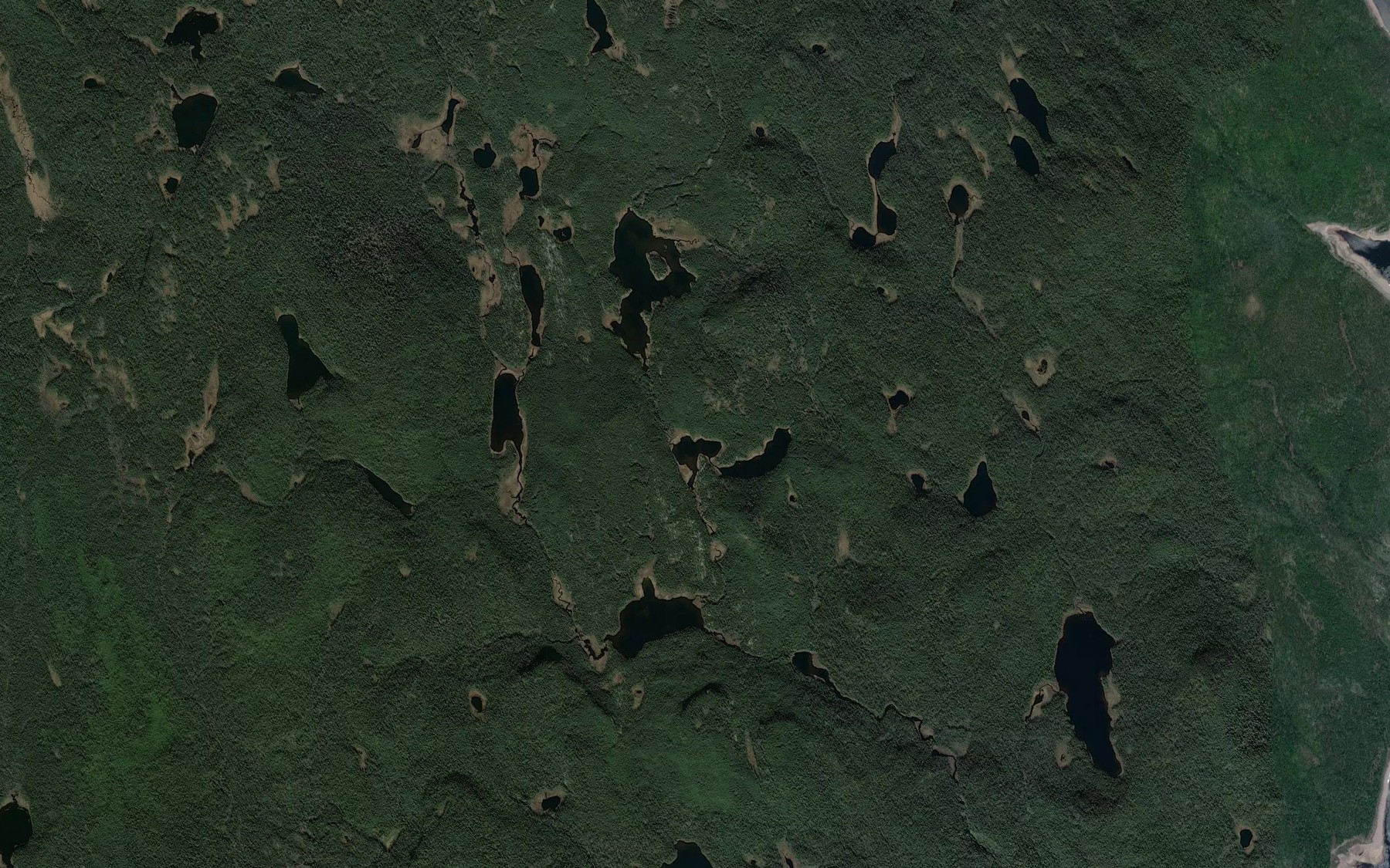 Satellite map of the Lac Jean-Jacques