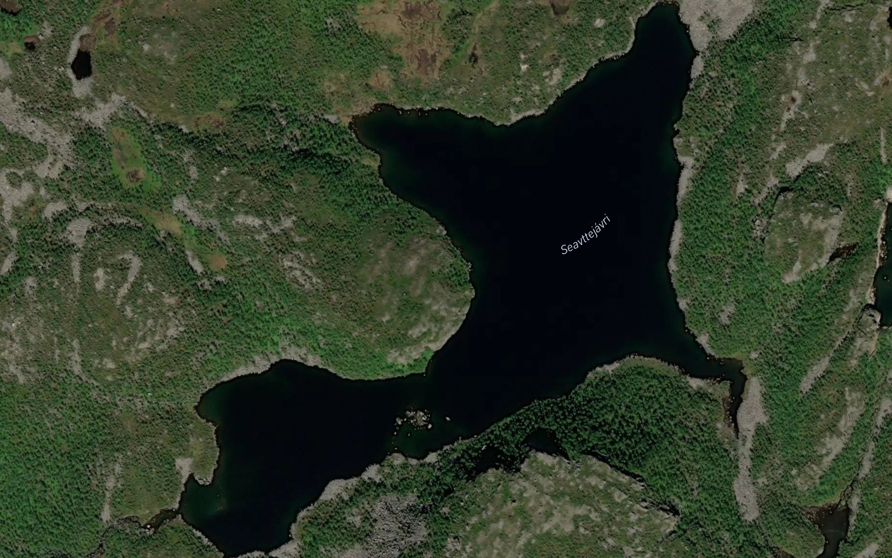 Satellite map of the Saevtejavri