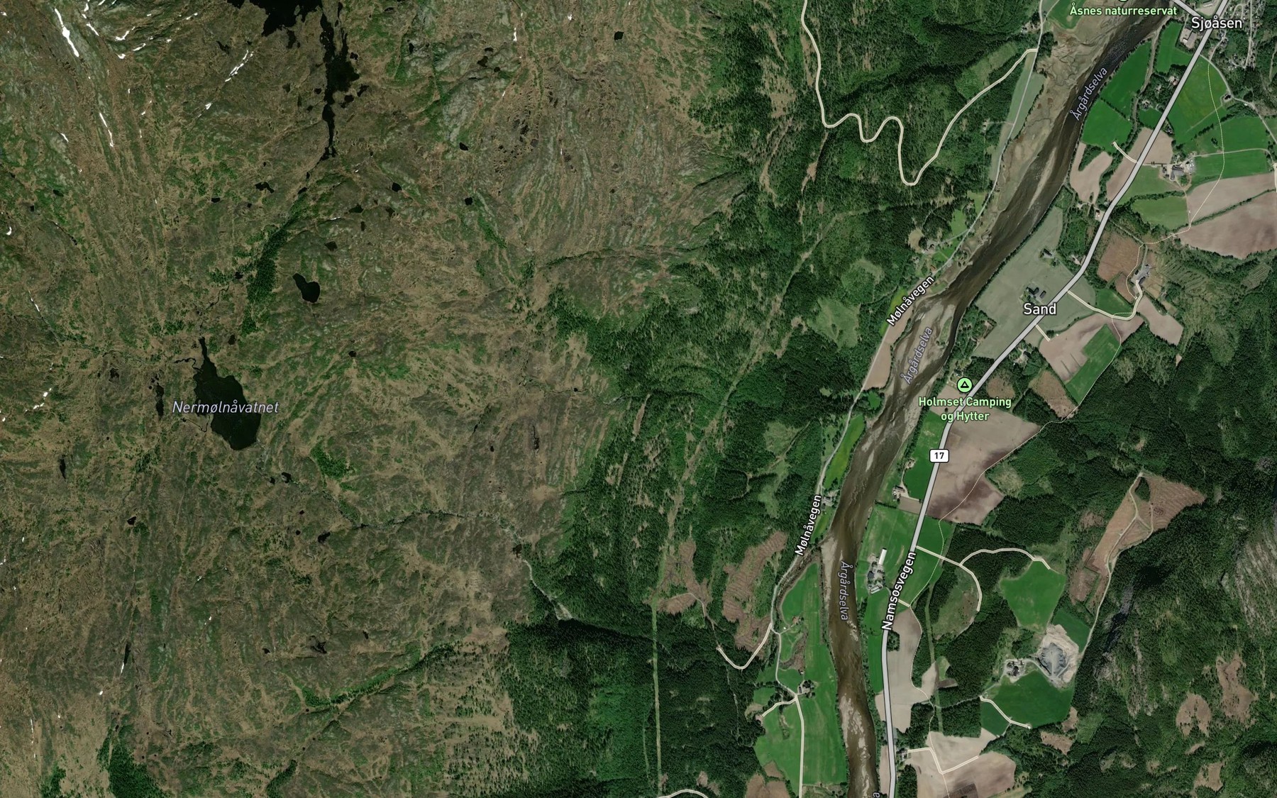 Satellite map of the Steinaa