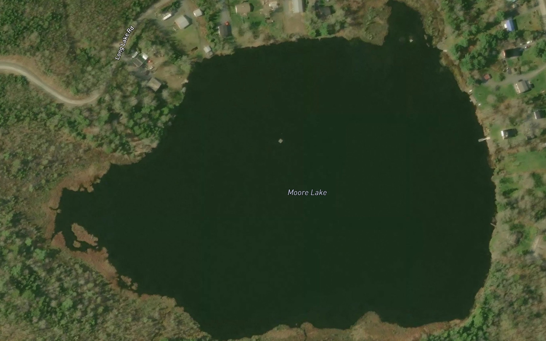 Satellite map of the Moore Lake