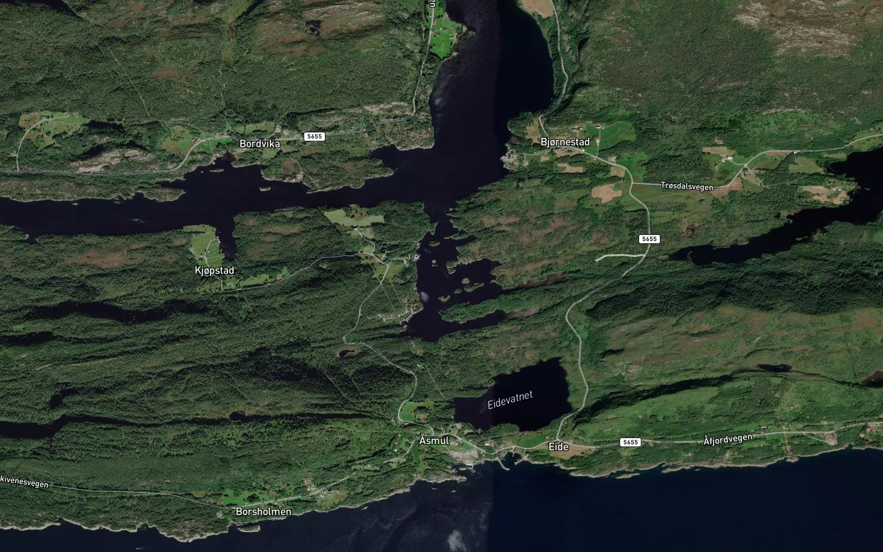 Satellite map of the Vagane