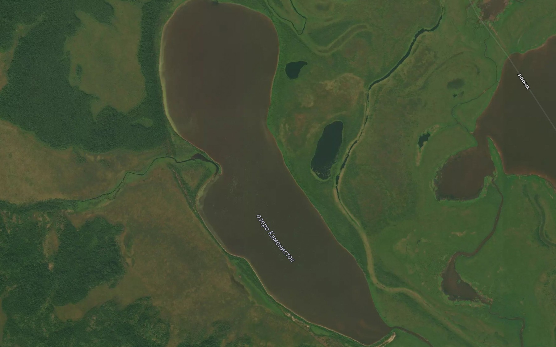 Satellite map of the Ozero Kamenistoye