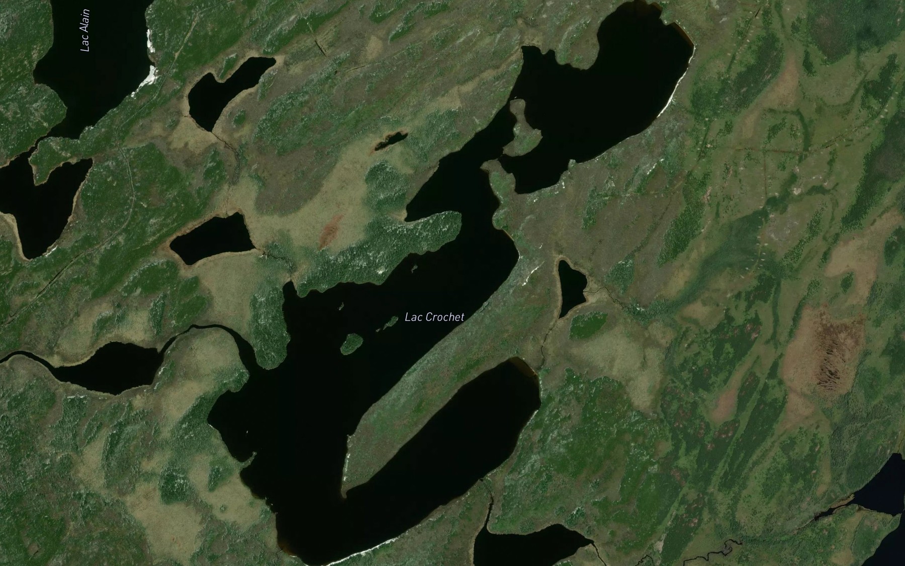 Satellite map of the Lac Crochet