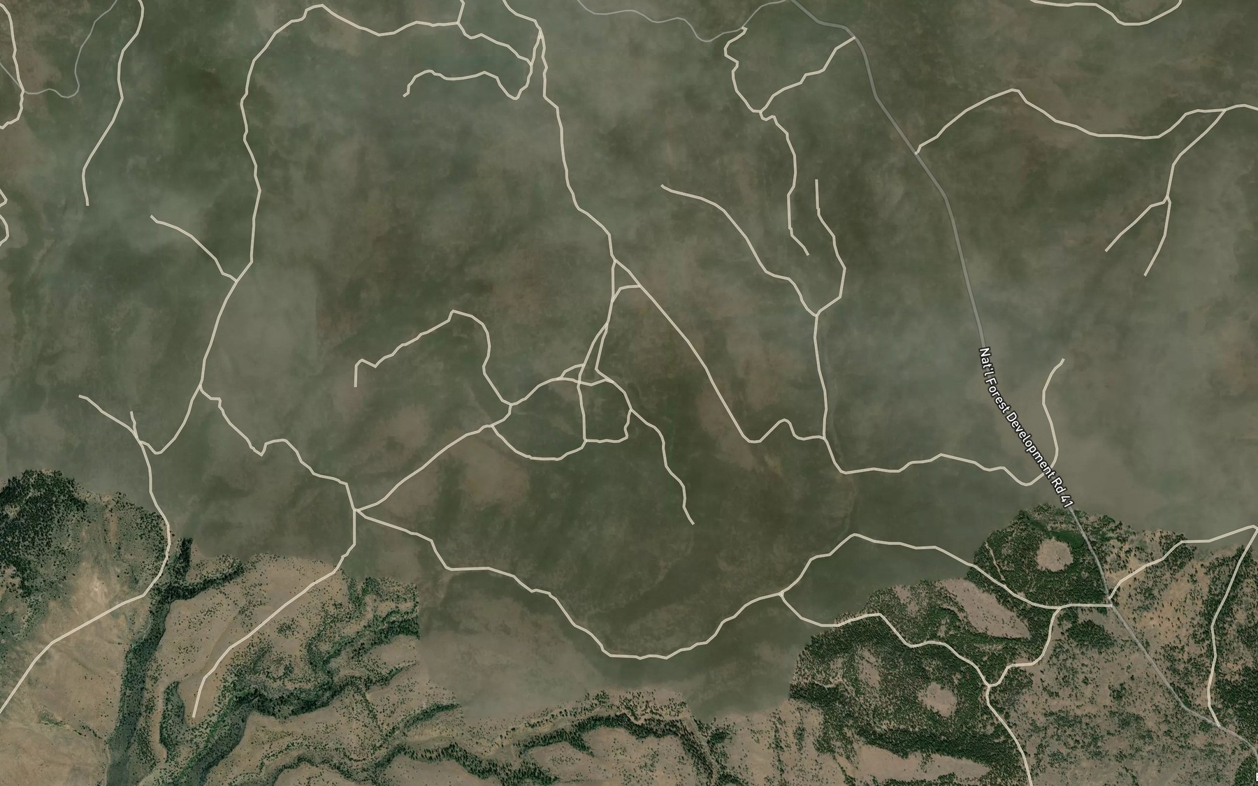 Satellite map of the Dug Spring