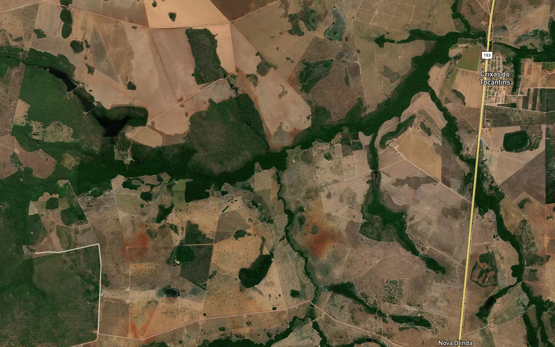 Satellite map of the Ribeirao do Gado