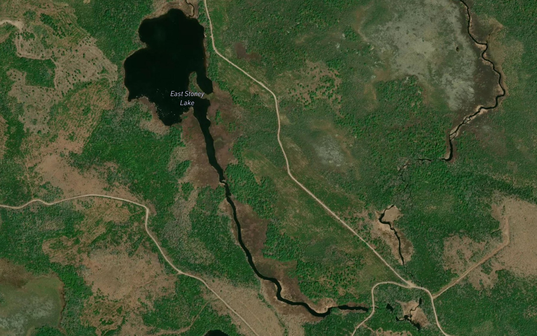 Satellite map of the East Stoney Lake