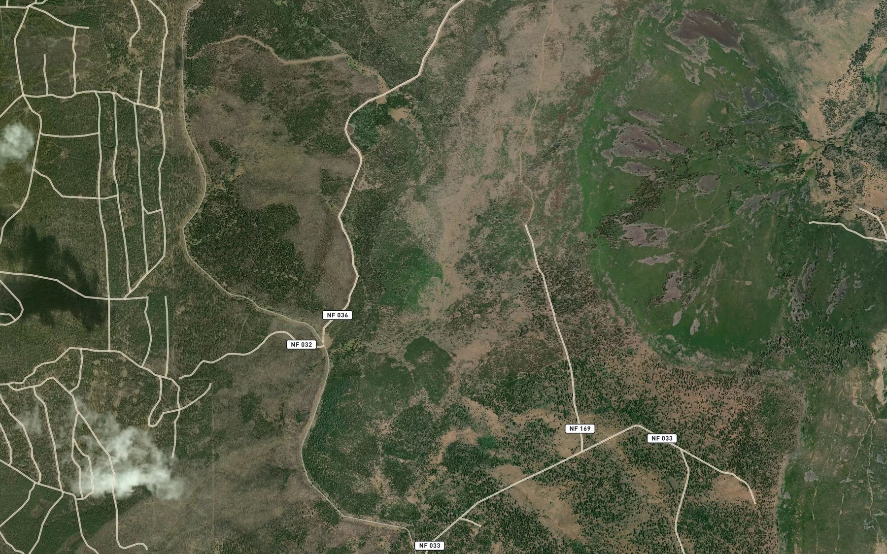 Satellite map of the Squirrel Spring