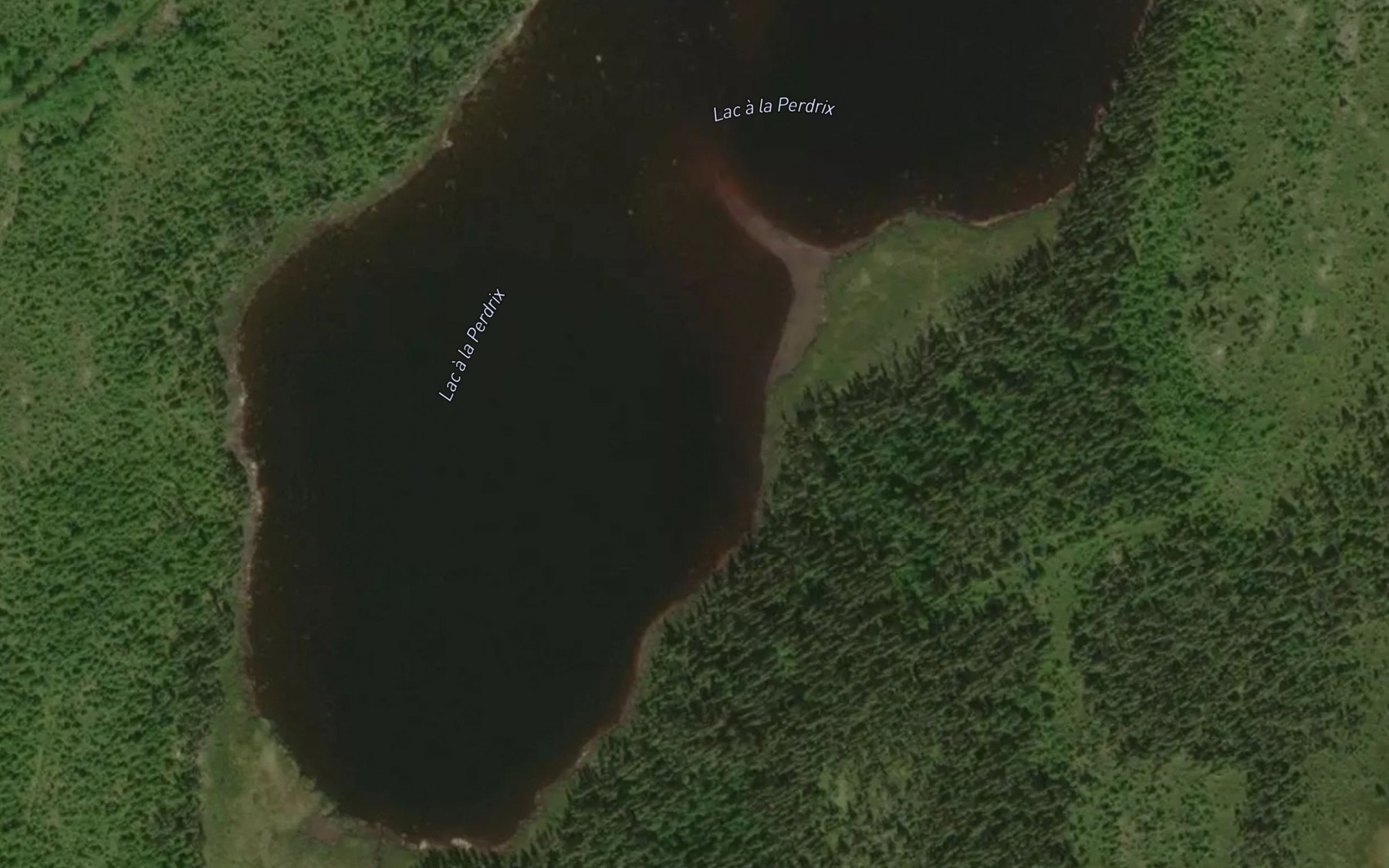 Satellite map of the Lac a la Perdrix