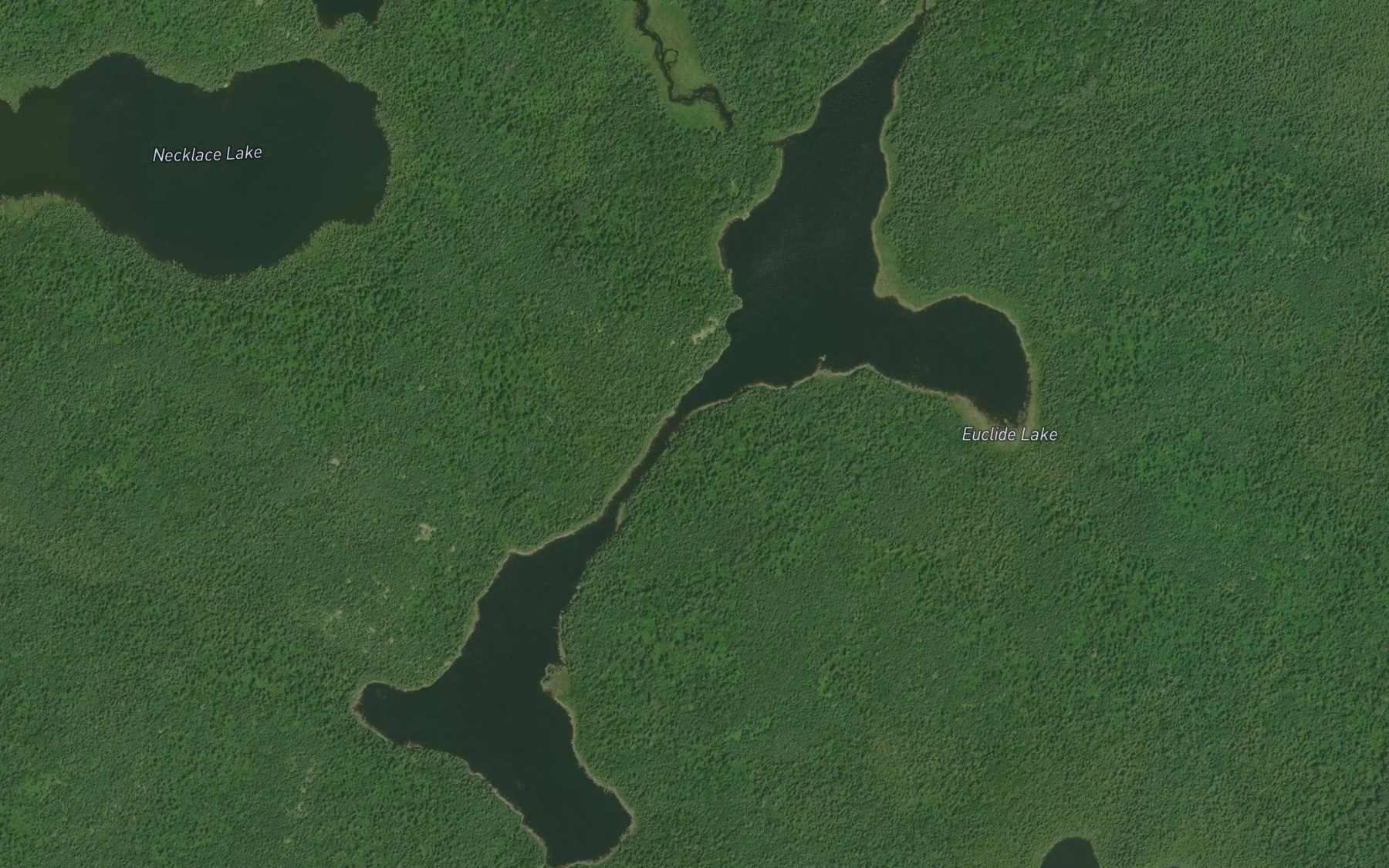 Satellite map of the Euclide Lake