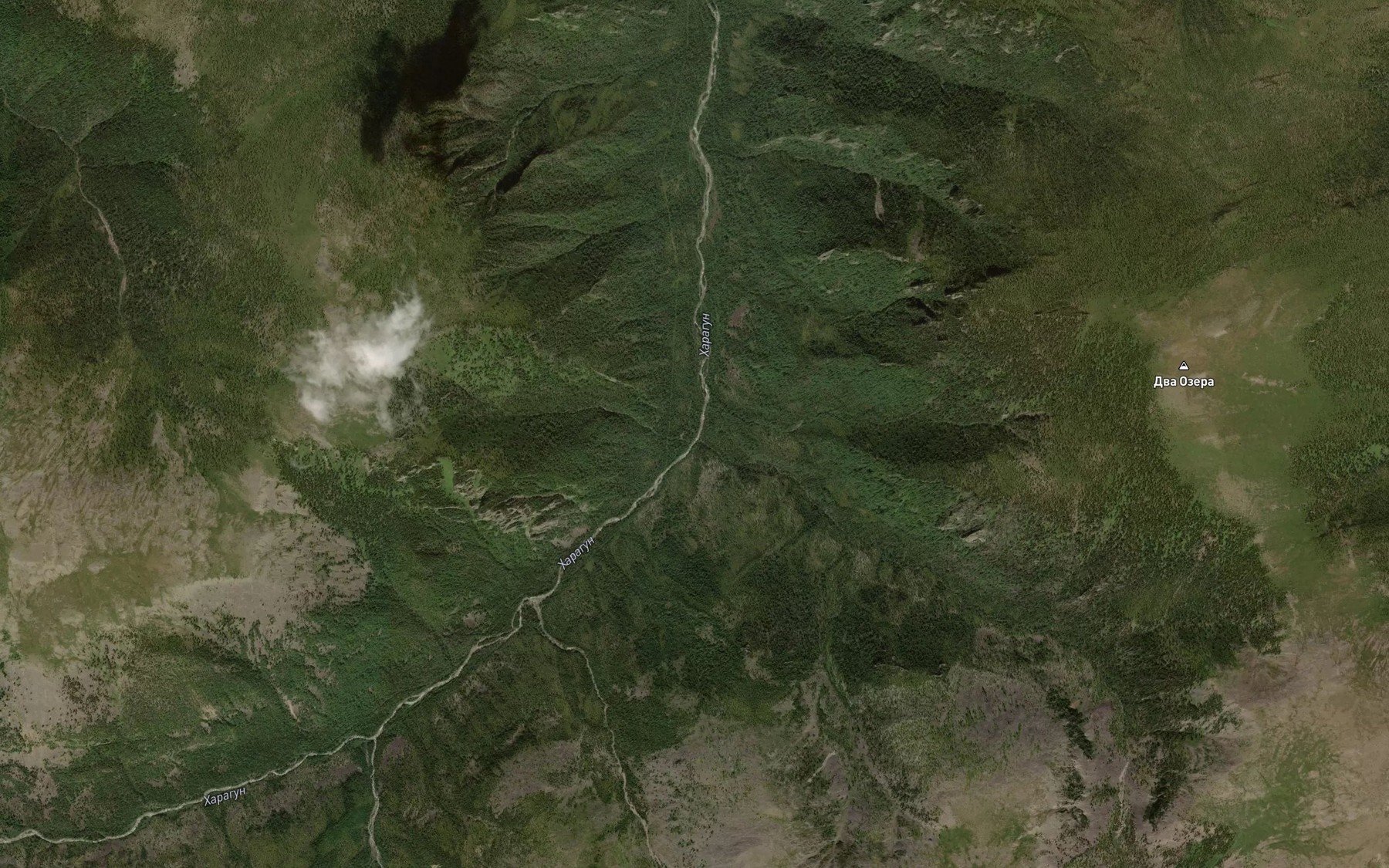 Satellite map of the Zhemchug