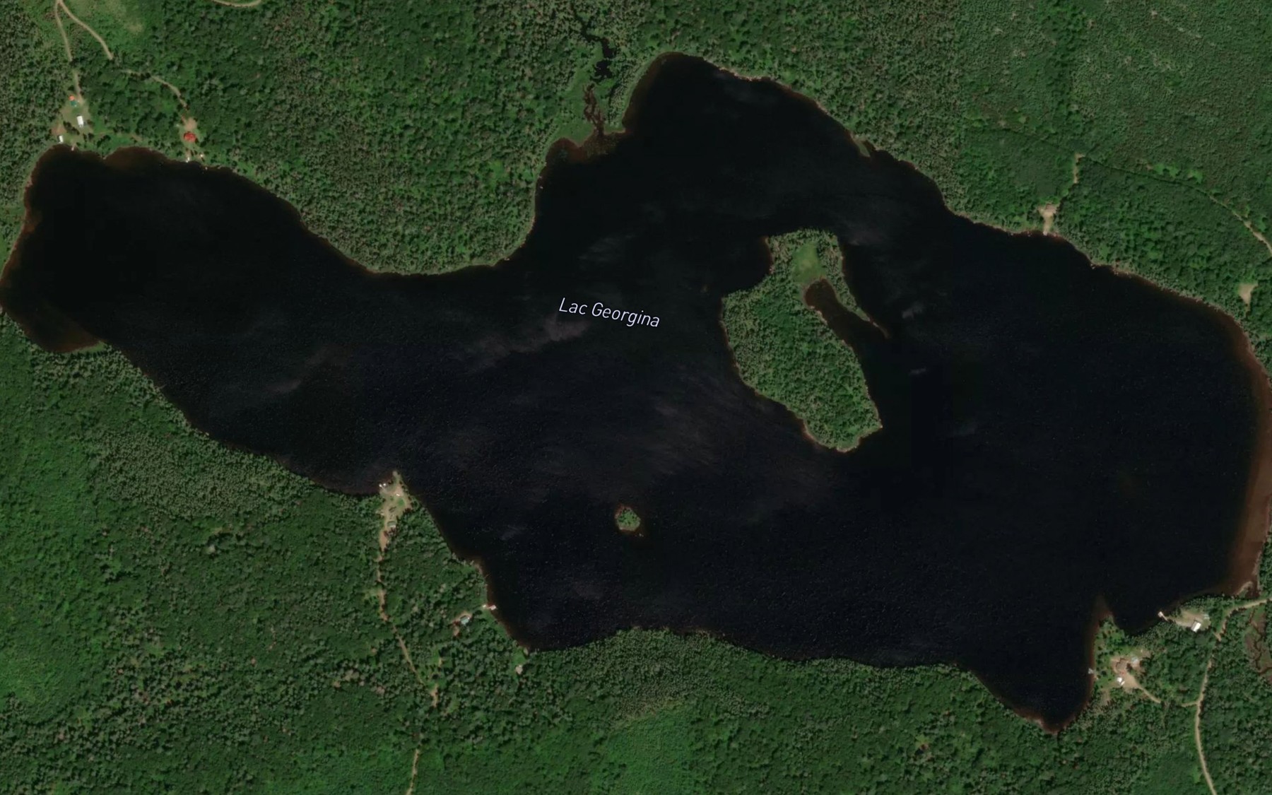 Satellite map of the Lac Georgina