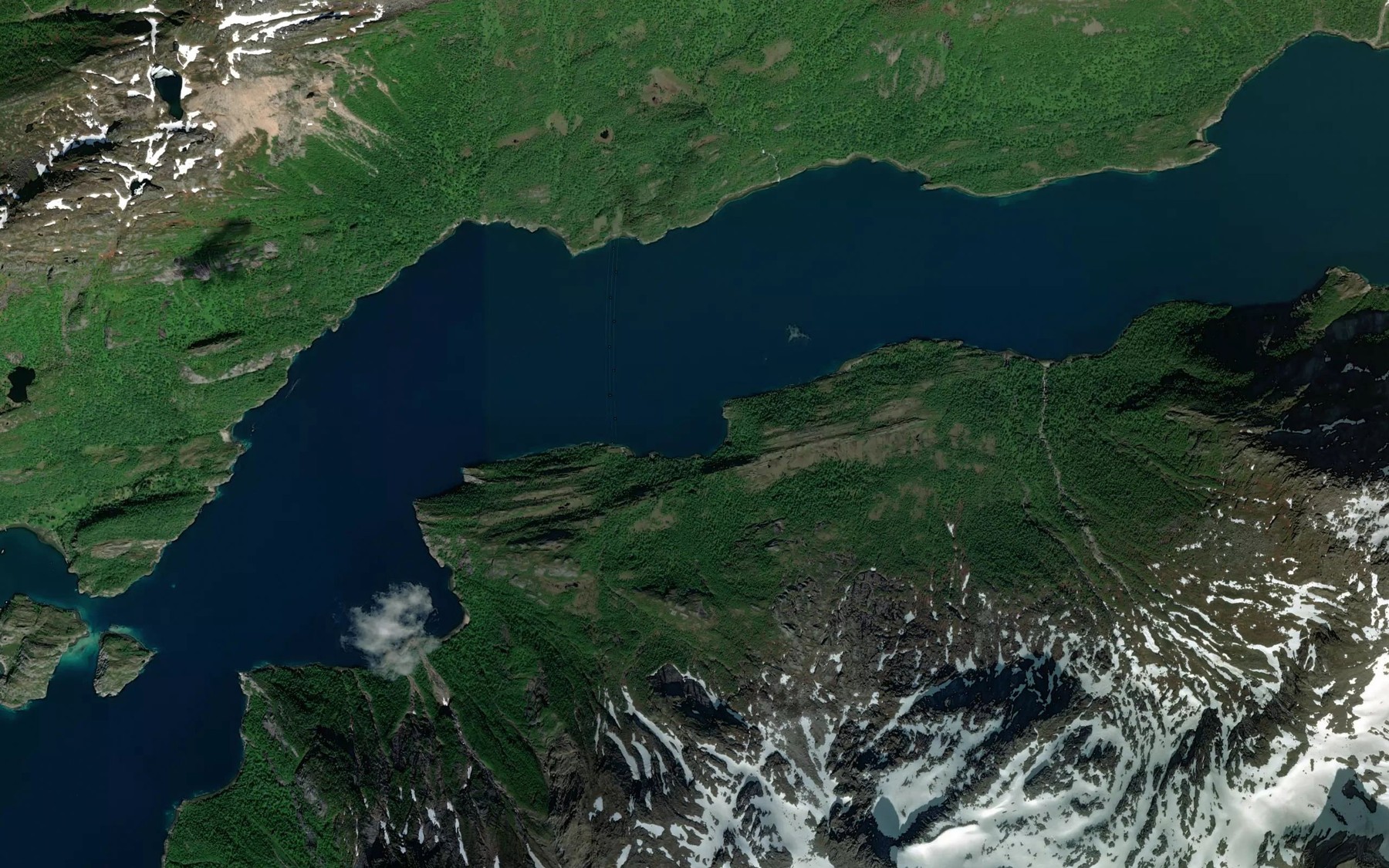 Satellite map of the Hellarvika