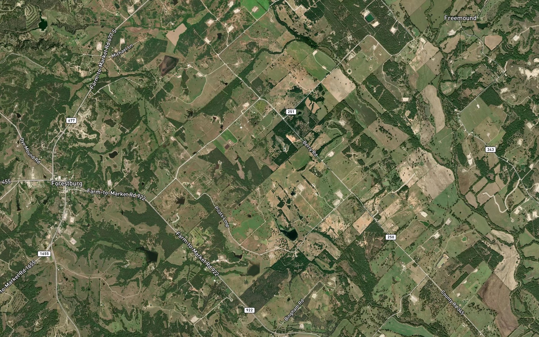 Satellite map of the Sediment Control Structure 112 Reservoir