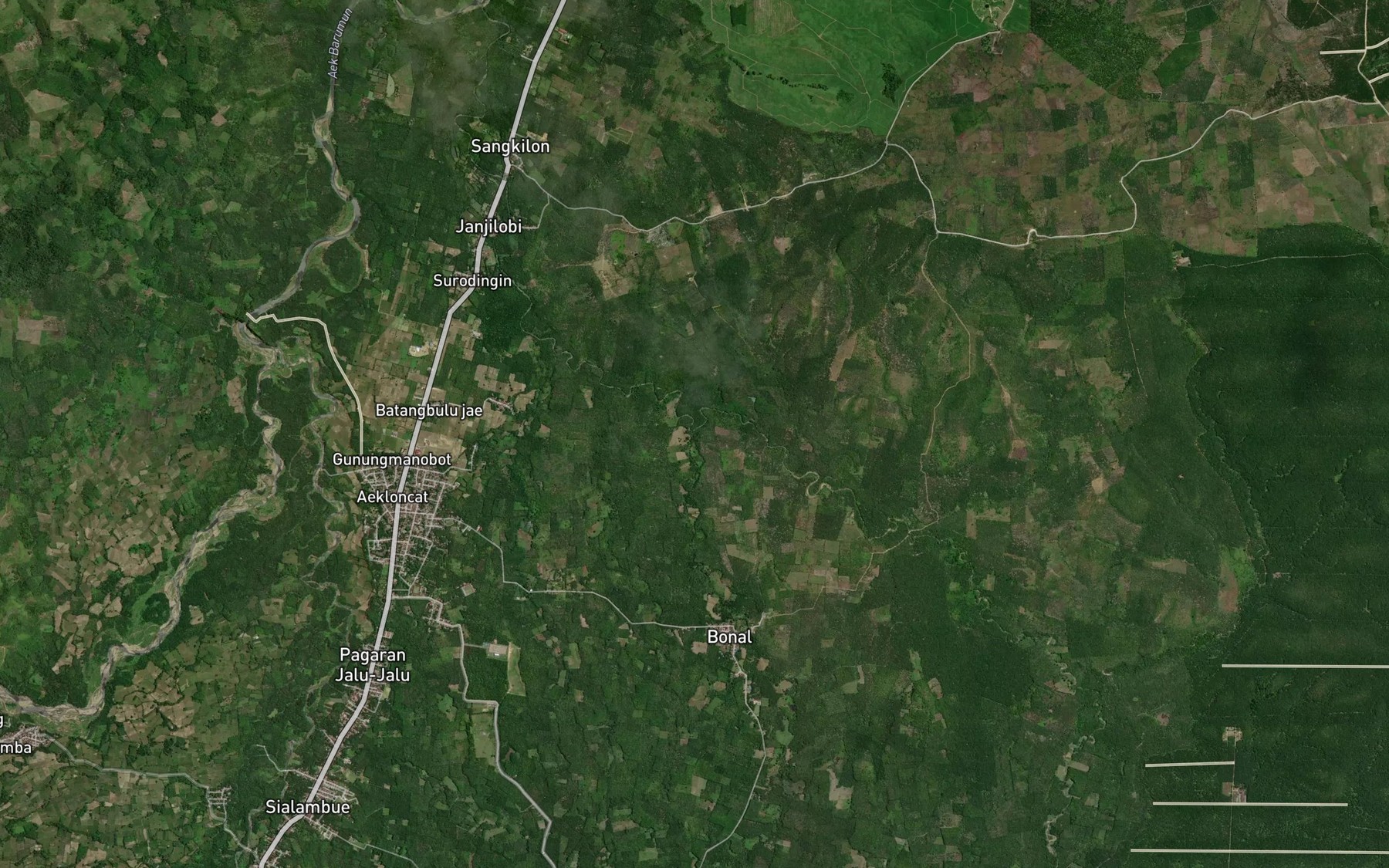 Satellite map of the Aek Sisupak