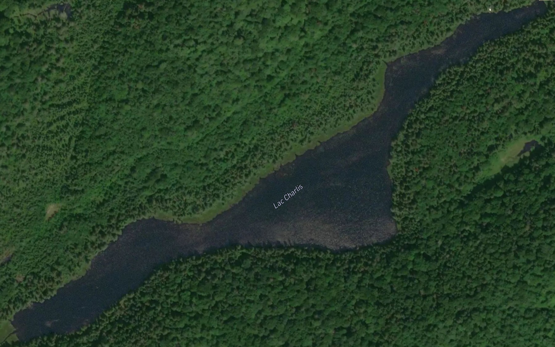 Satellite map of the Lac Charlis