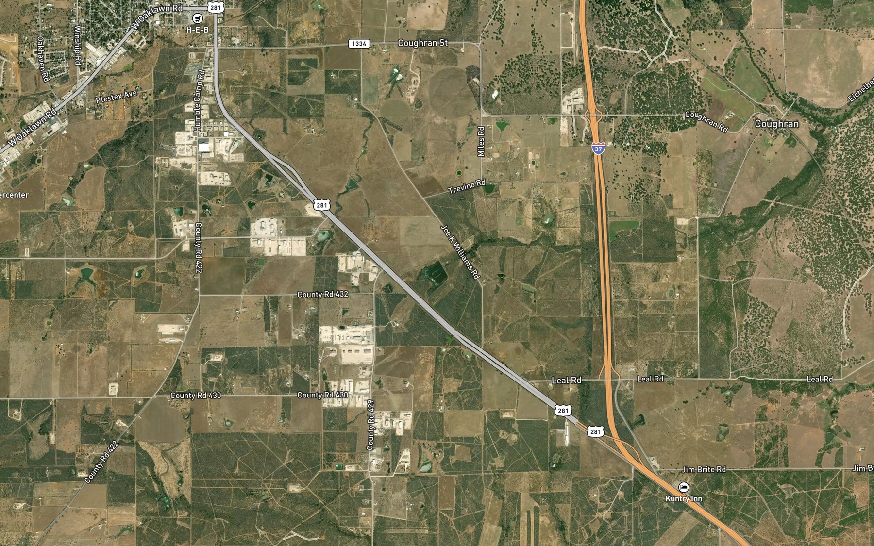 Satellite map of the Williams Lake