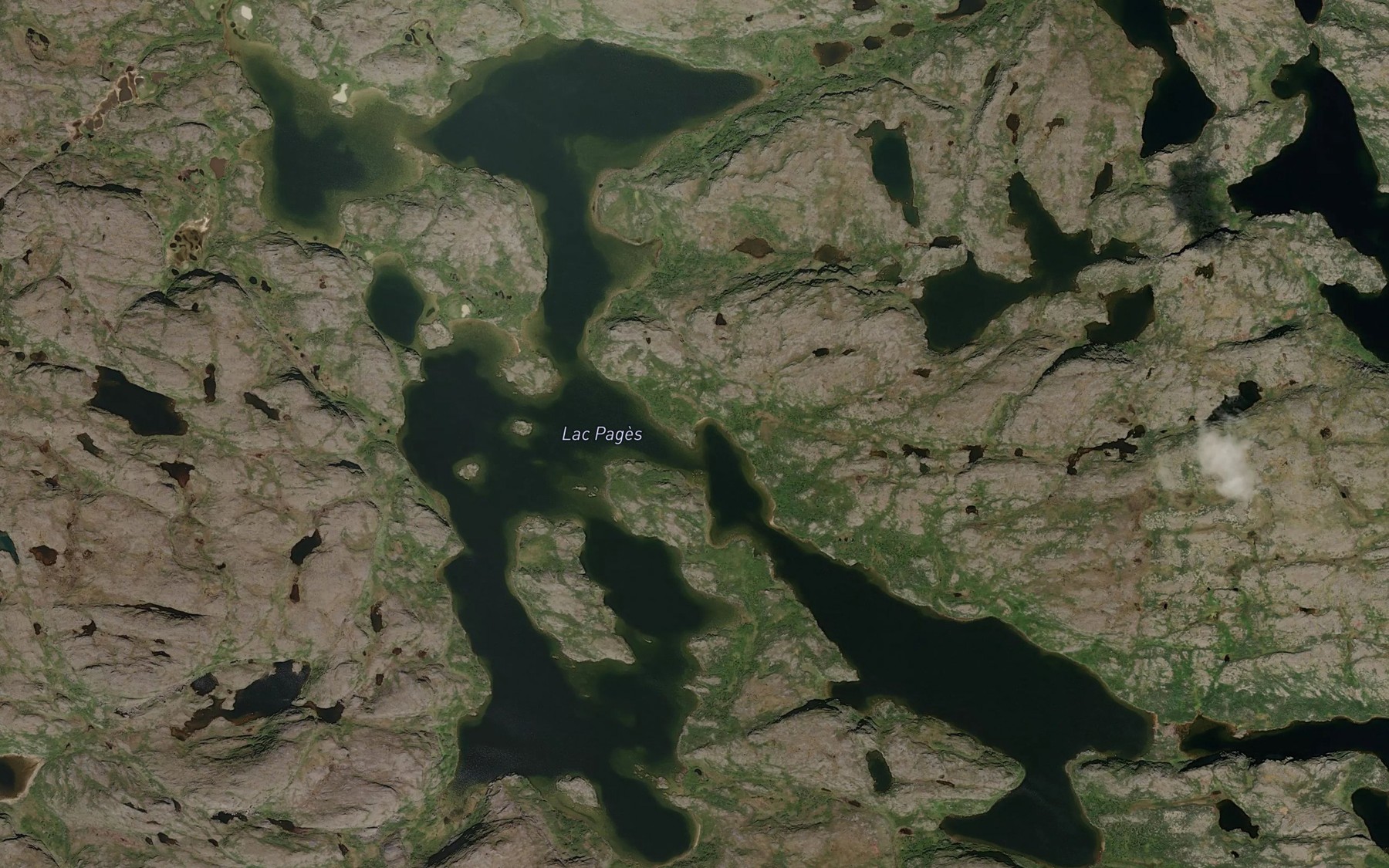Satellite map of the Lac Pages