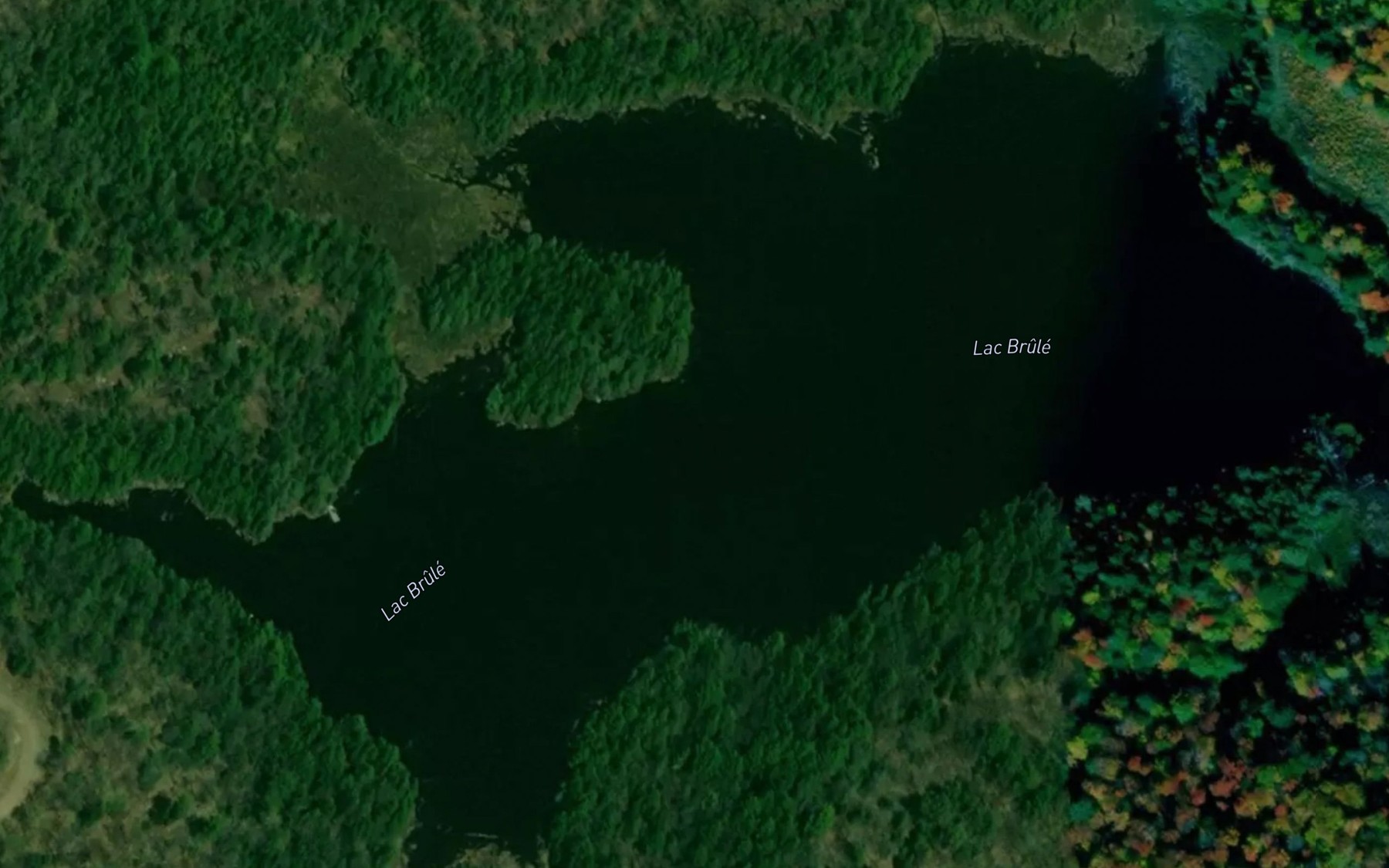 Satellite map of the Lac Brule