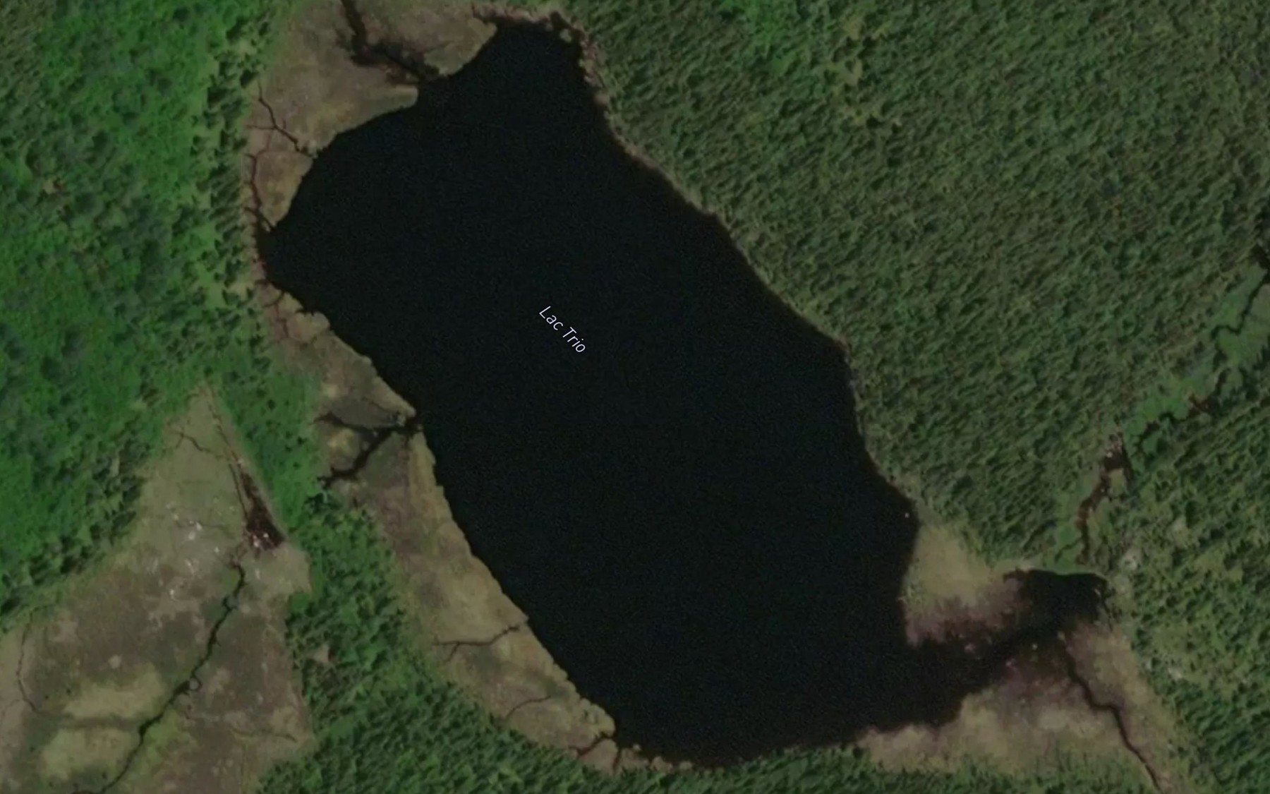 Satellite map of the Lac Trio