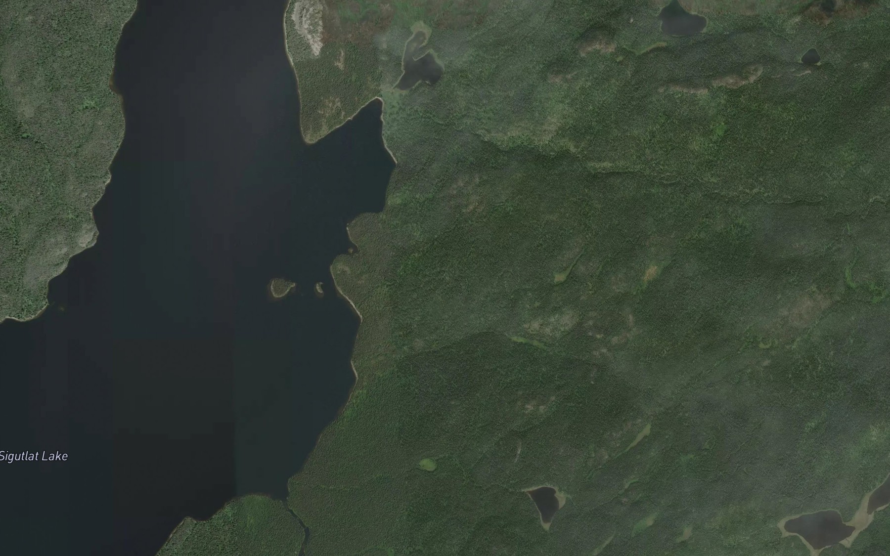 Satellite map of the Sigutlat Creek
