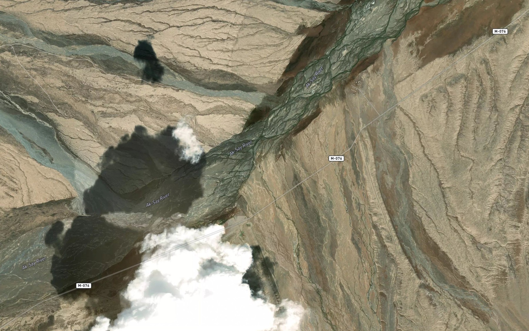 Satellite map of the Kyzylsu
