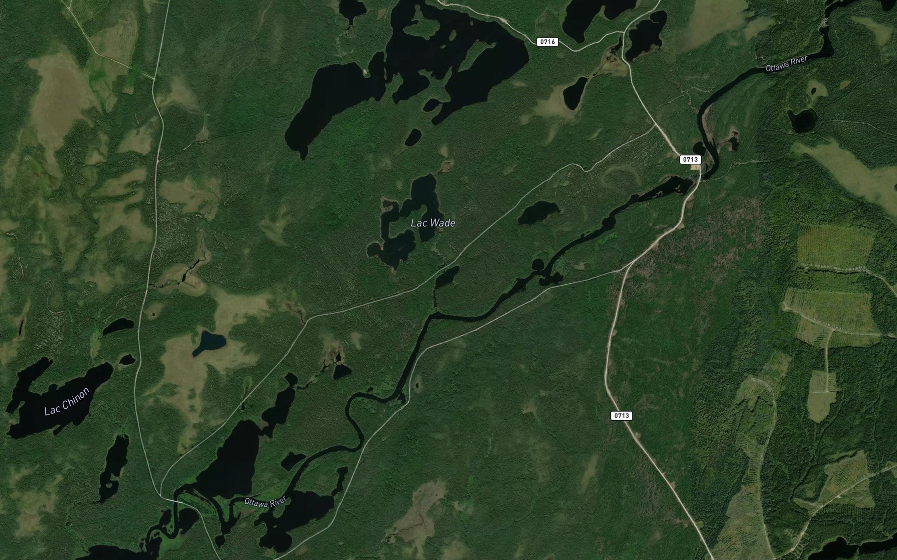 Satellite map of the Lac du Maki