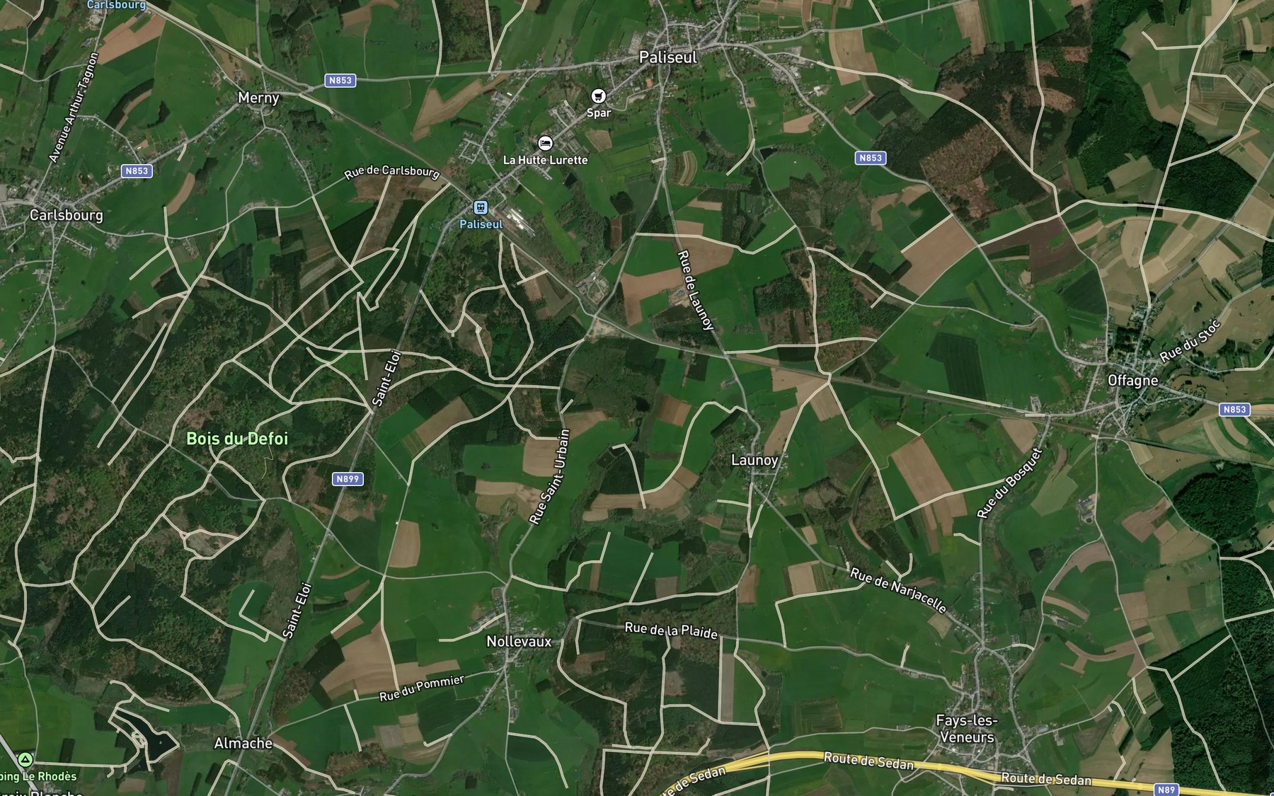 Satellite map of the Etang des Cannes