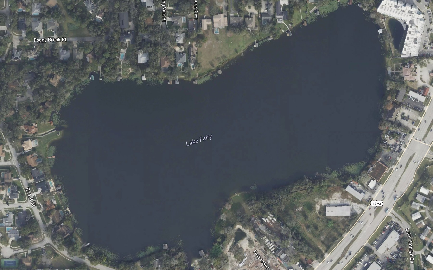Satellite map of the Lake Fairy
