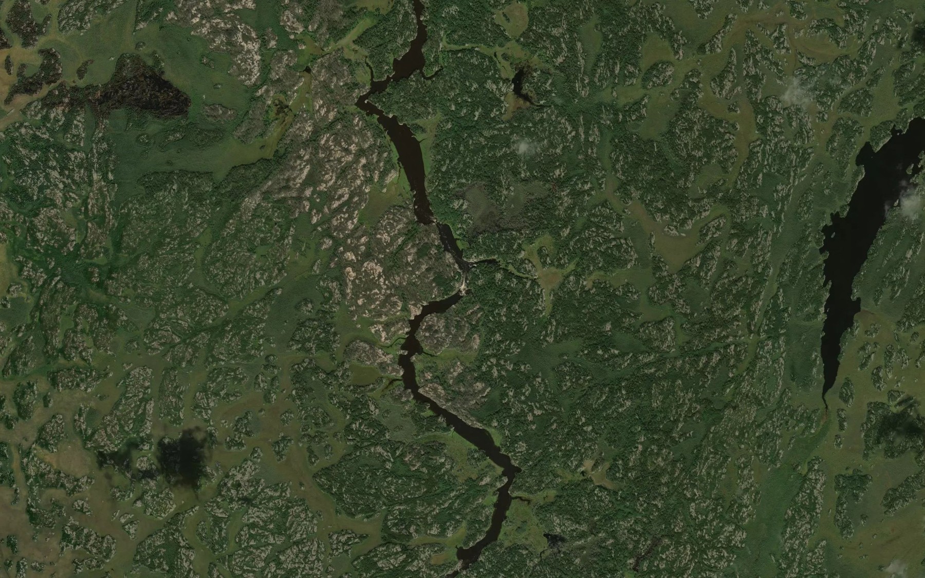 Satellite map of the Kashaweposenatak Rapids