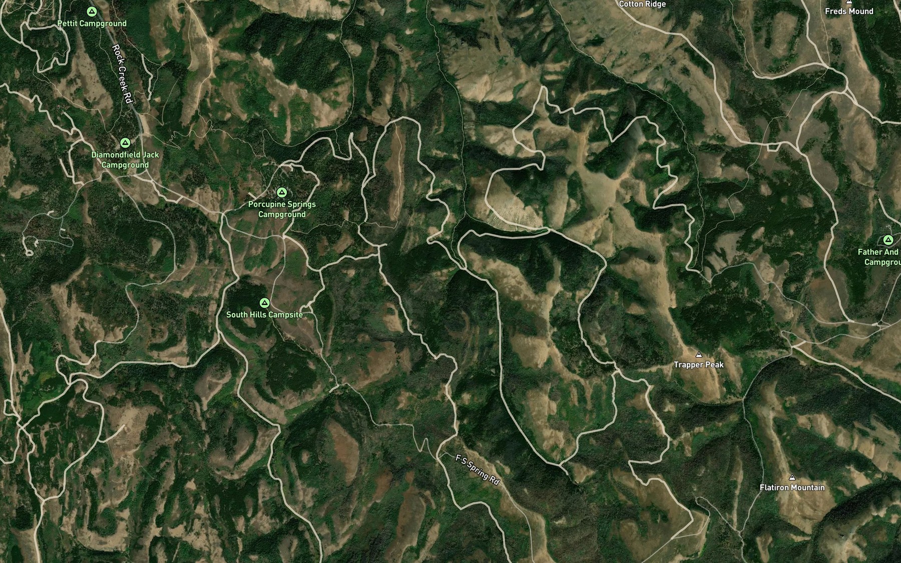 Satellite map of the Buttars Spring