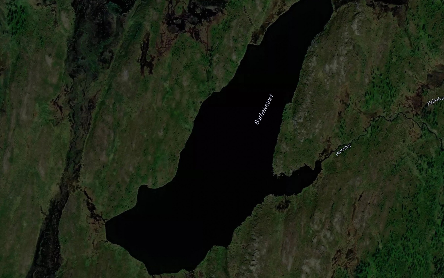Satellite map of the Barheivatnet