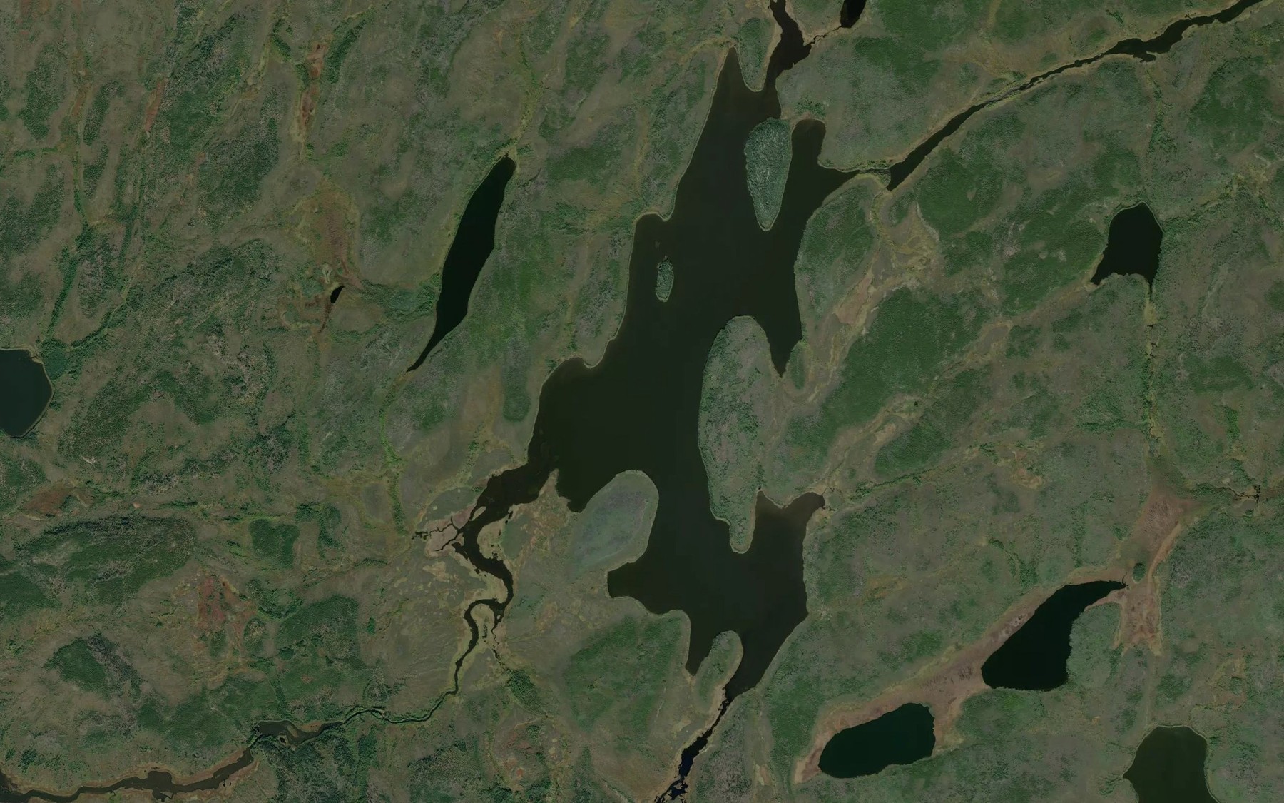 Satellite map of the Little Melvin Lake