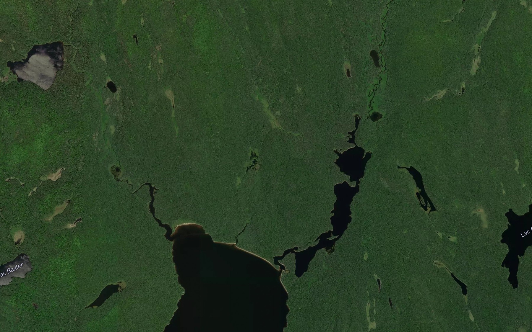 Satellite map of the Lac Corne