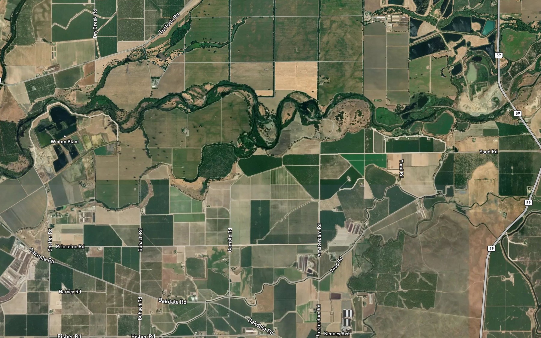 Satellite map of the Borland Lateral