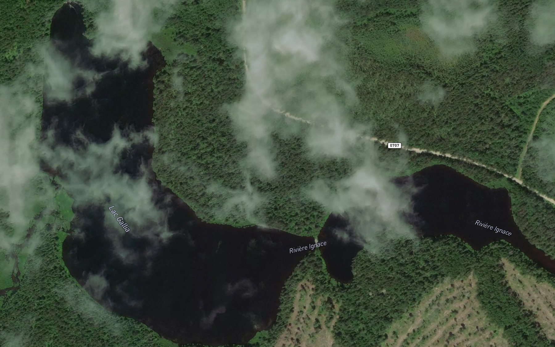 Satellite map of the Lac Gallia