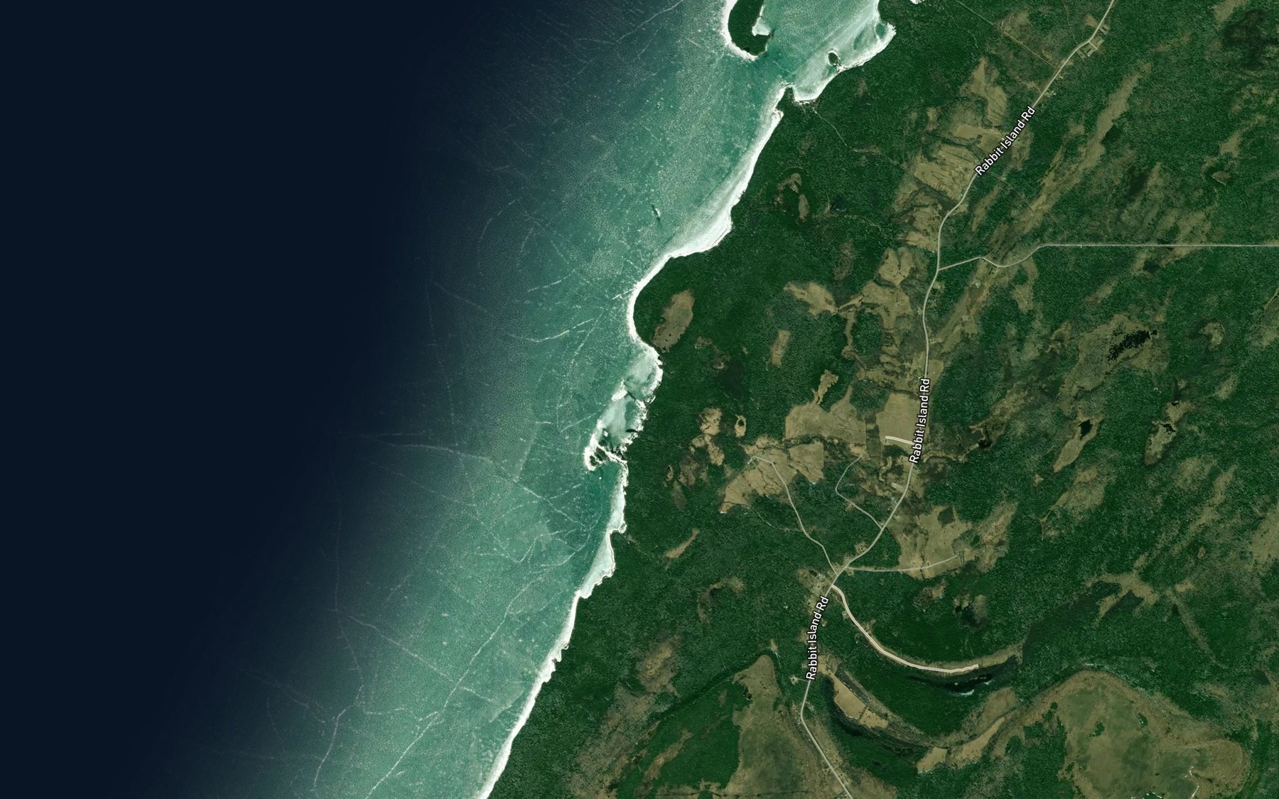 Satellite map of the Sanswe Creek