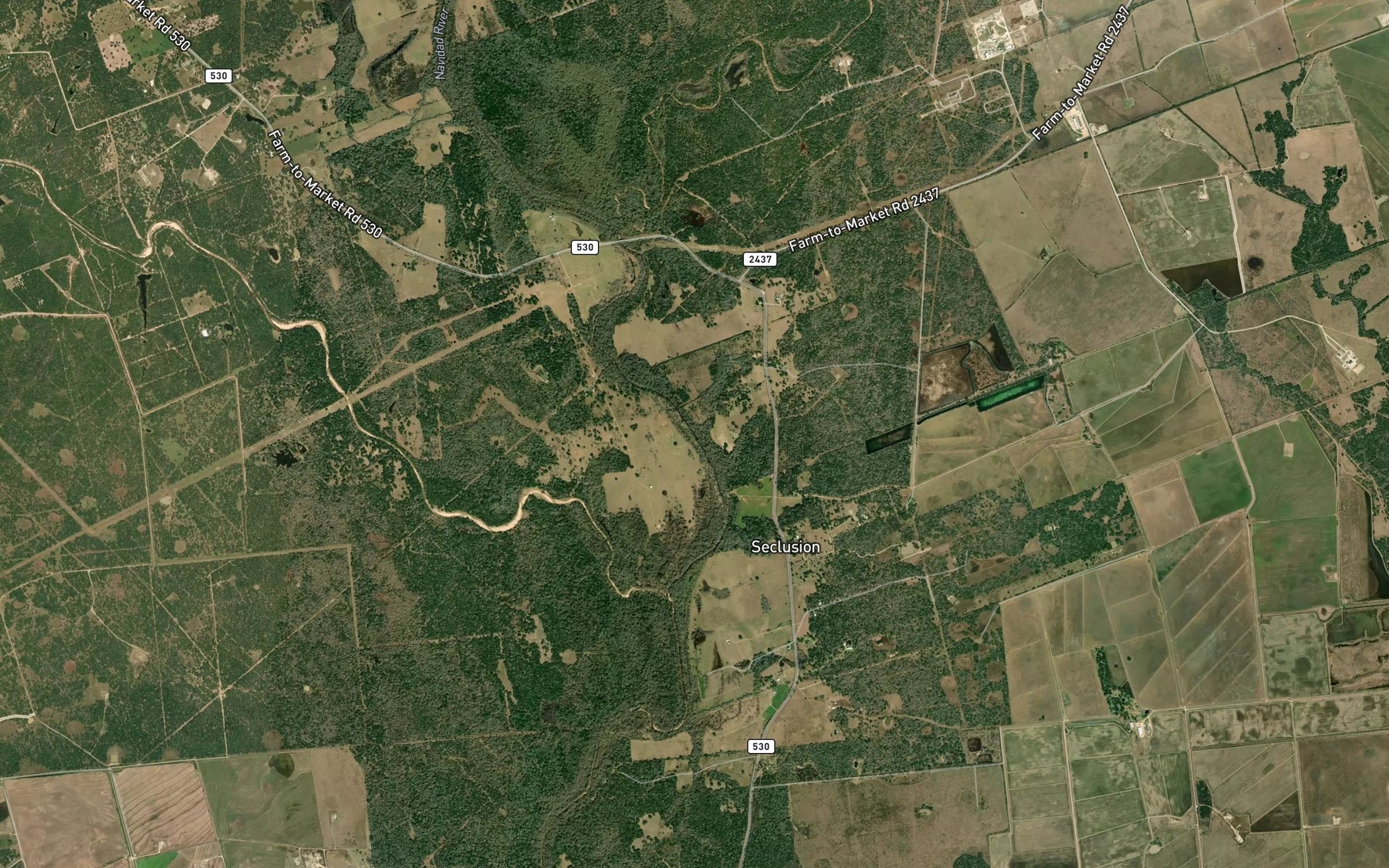 Satellite map of the Traylor Branch