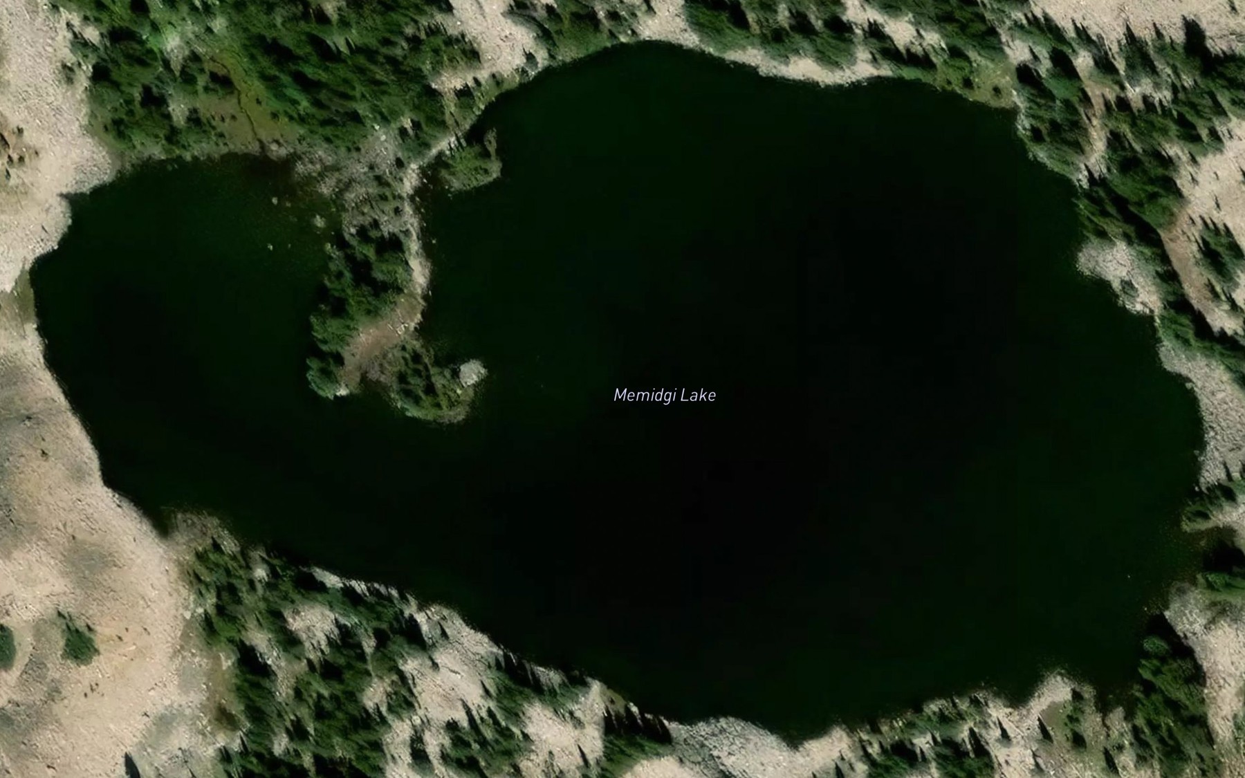 Satellite map of the Memidgi Lake