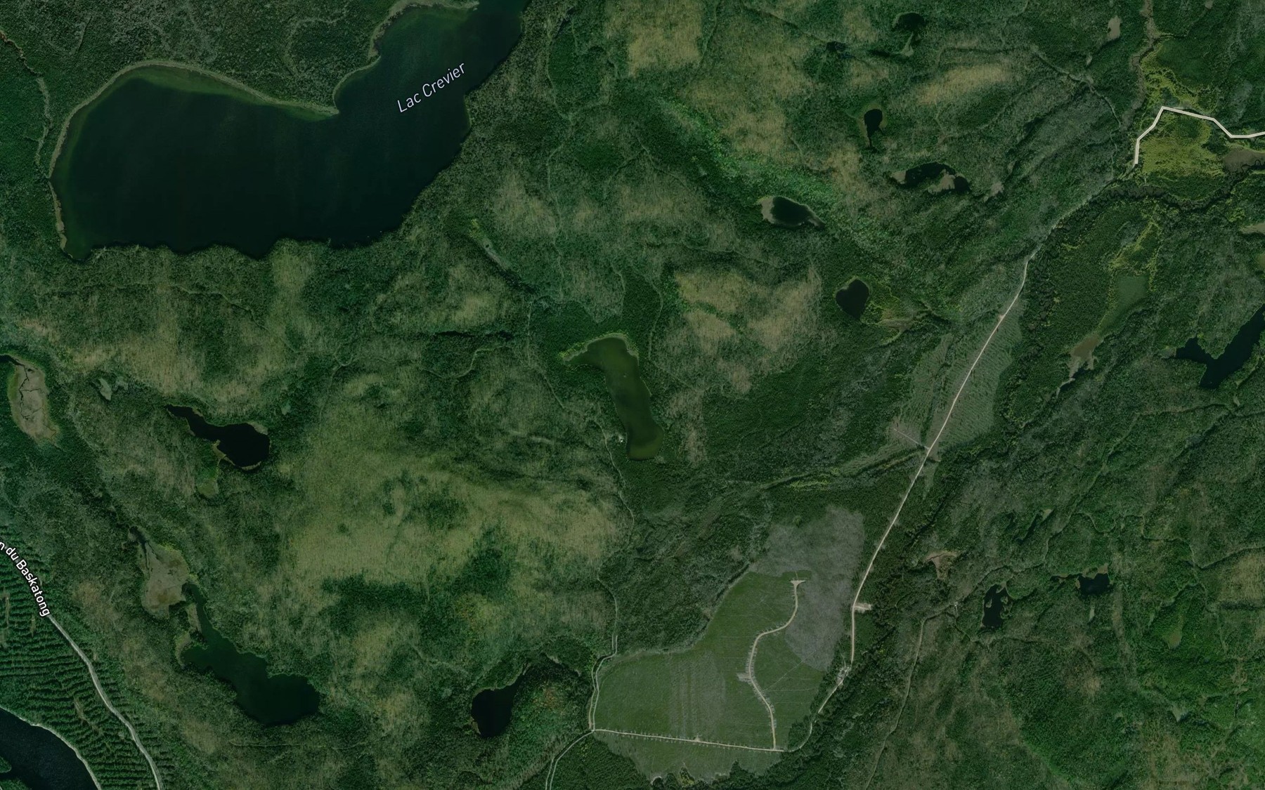 Satellite map of the Lac aux Menes