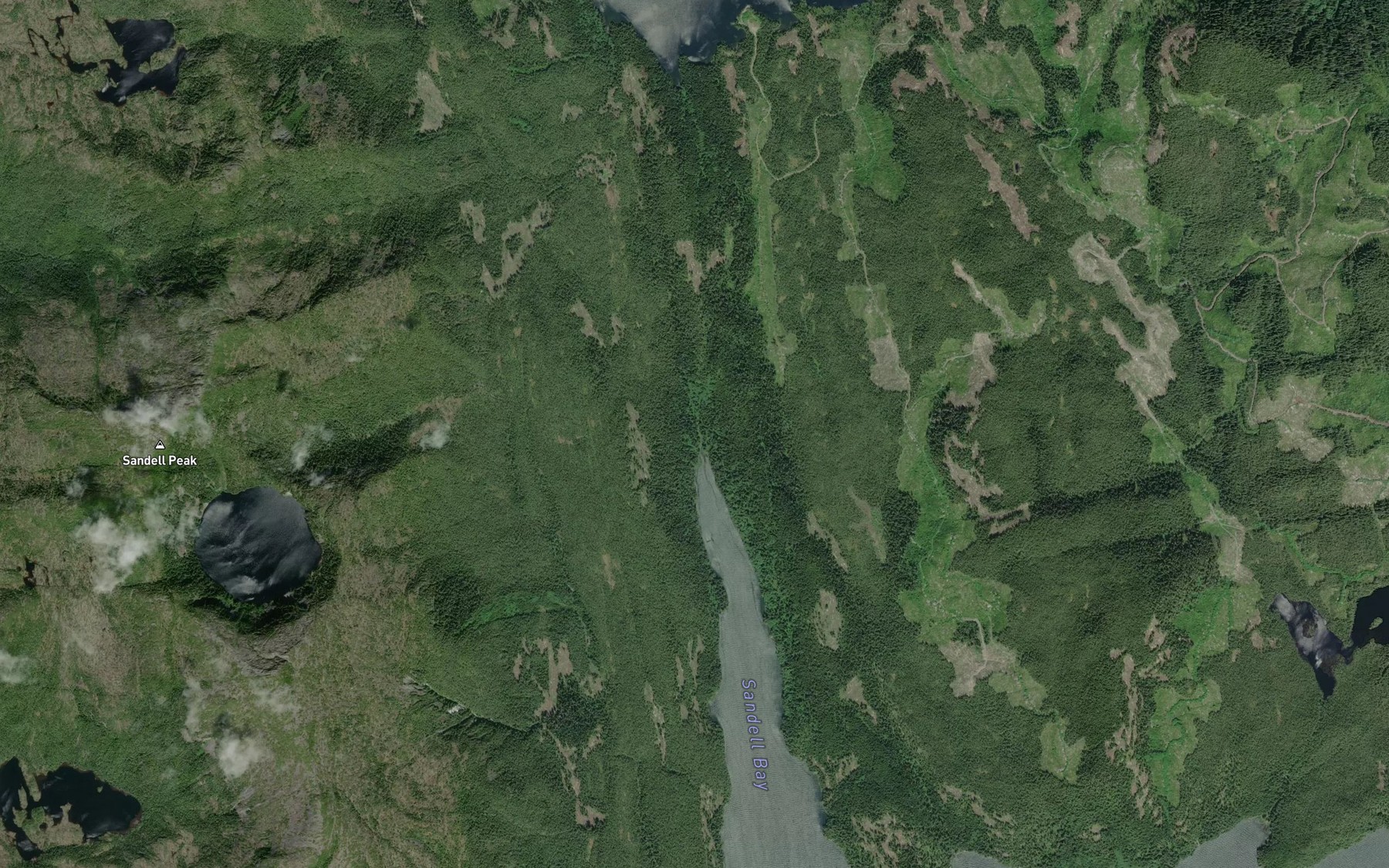 Satellite map of the Tseeiskay River