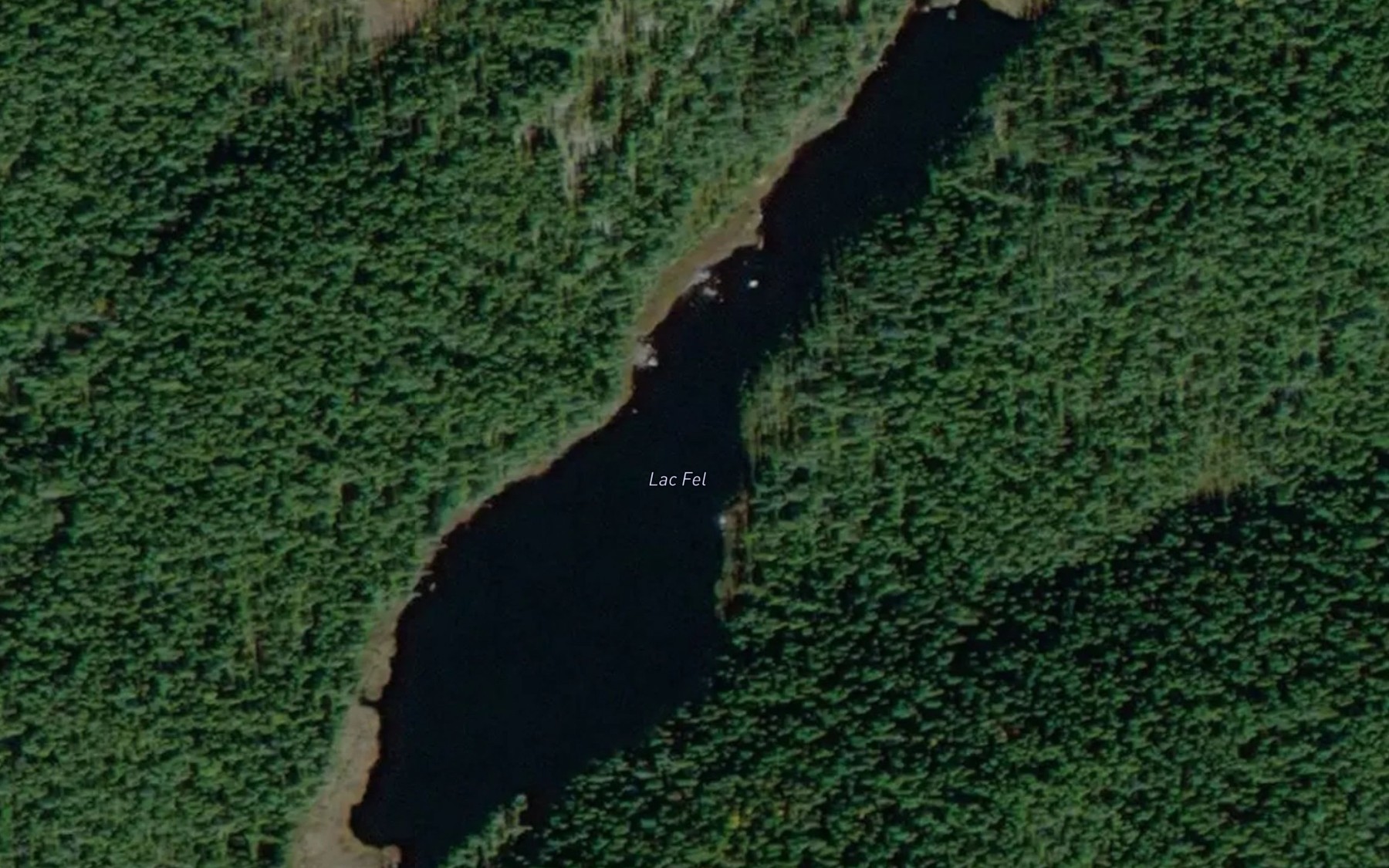 Satellite map of the Lac Fel