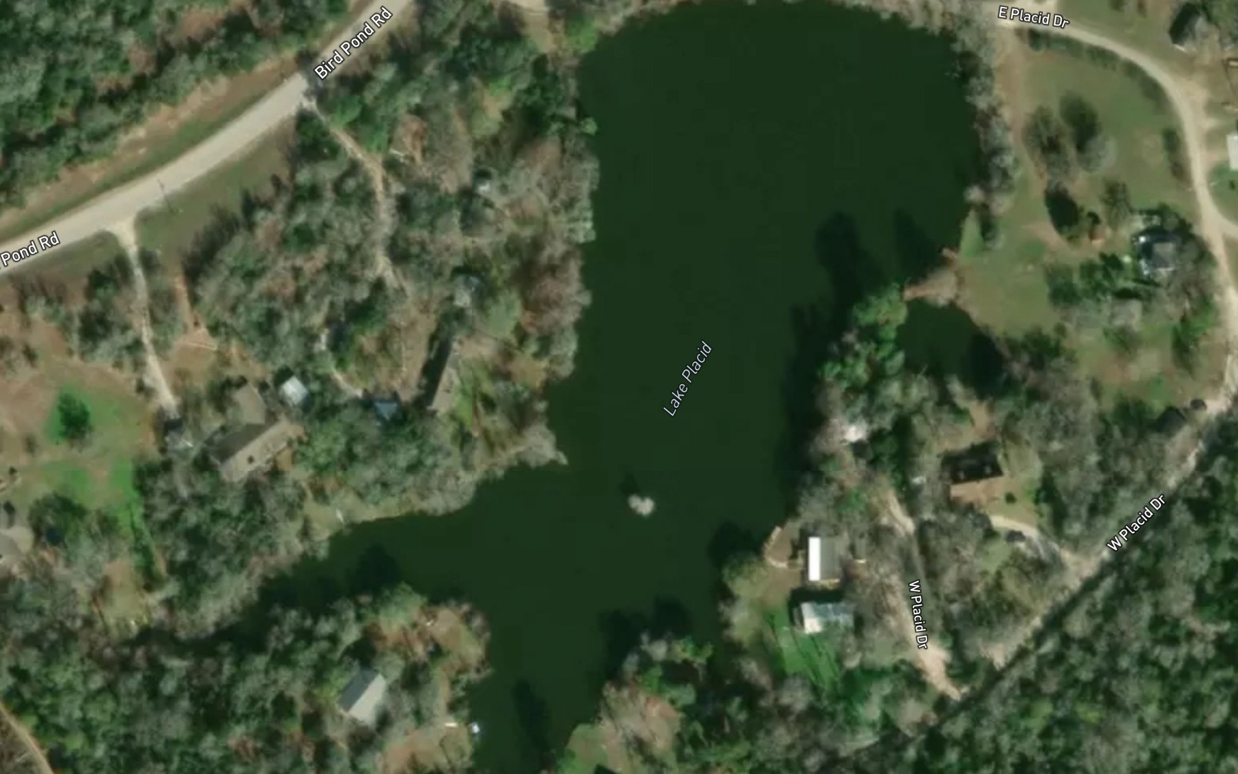 Satellite map of the Lake Placid