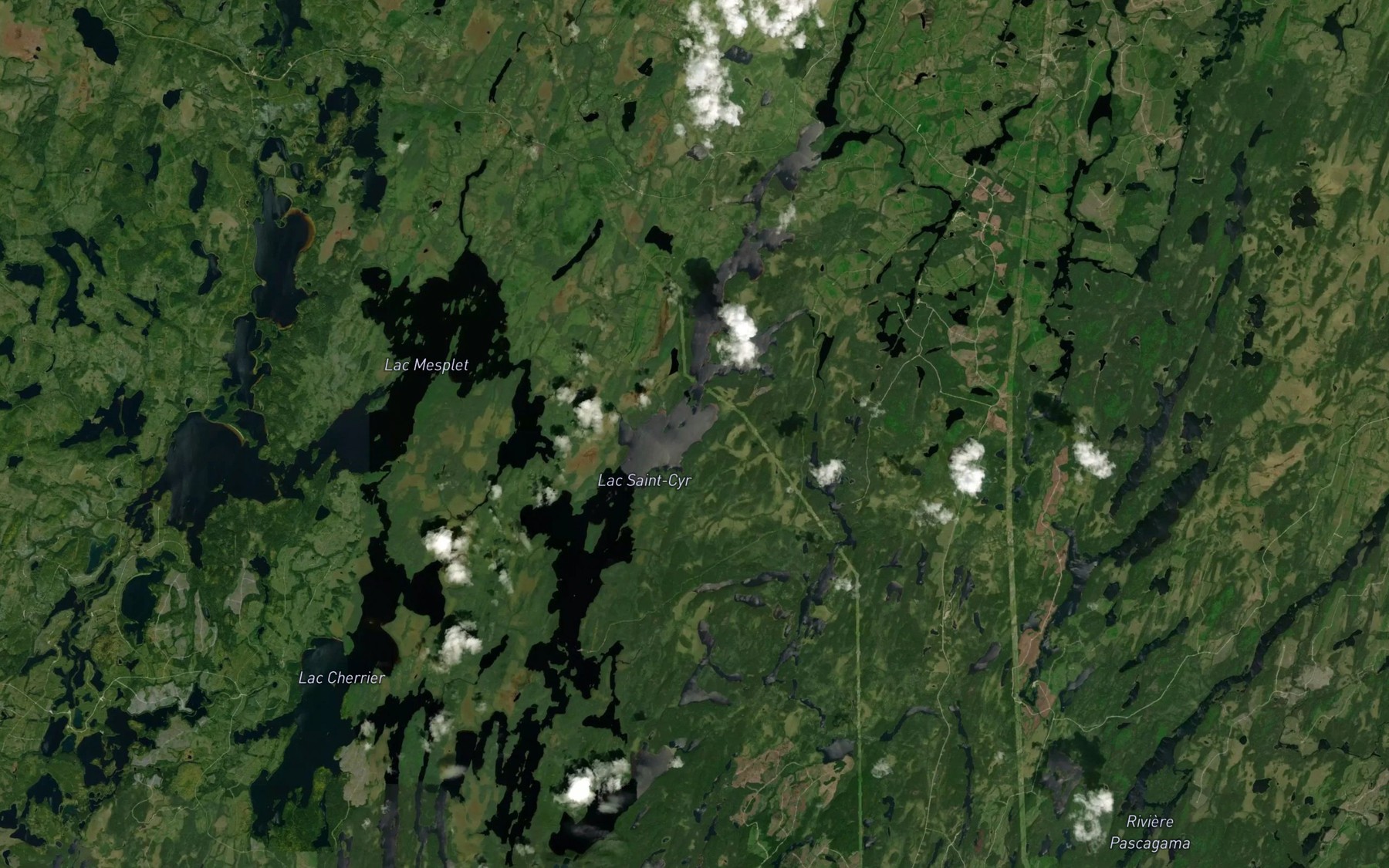 Satellite map of the Lac Saint-Cyr