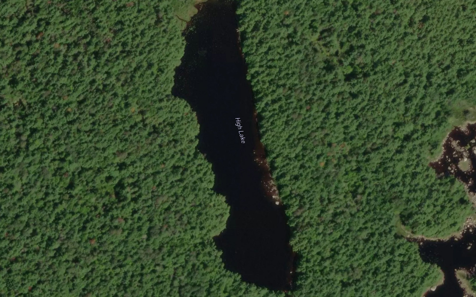 Satellite map of the High Lake