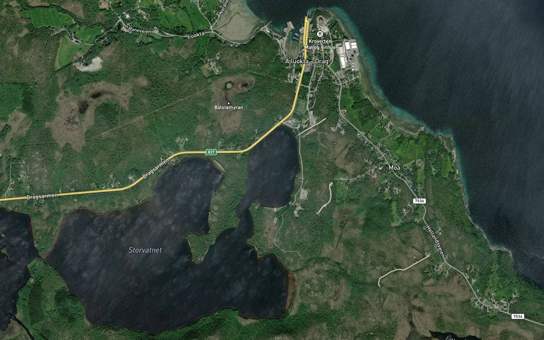 Satellite map of the Hamnvatnet