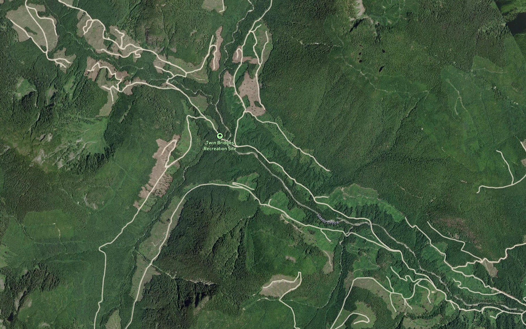 Satellite map of the Blacklock Creek