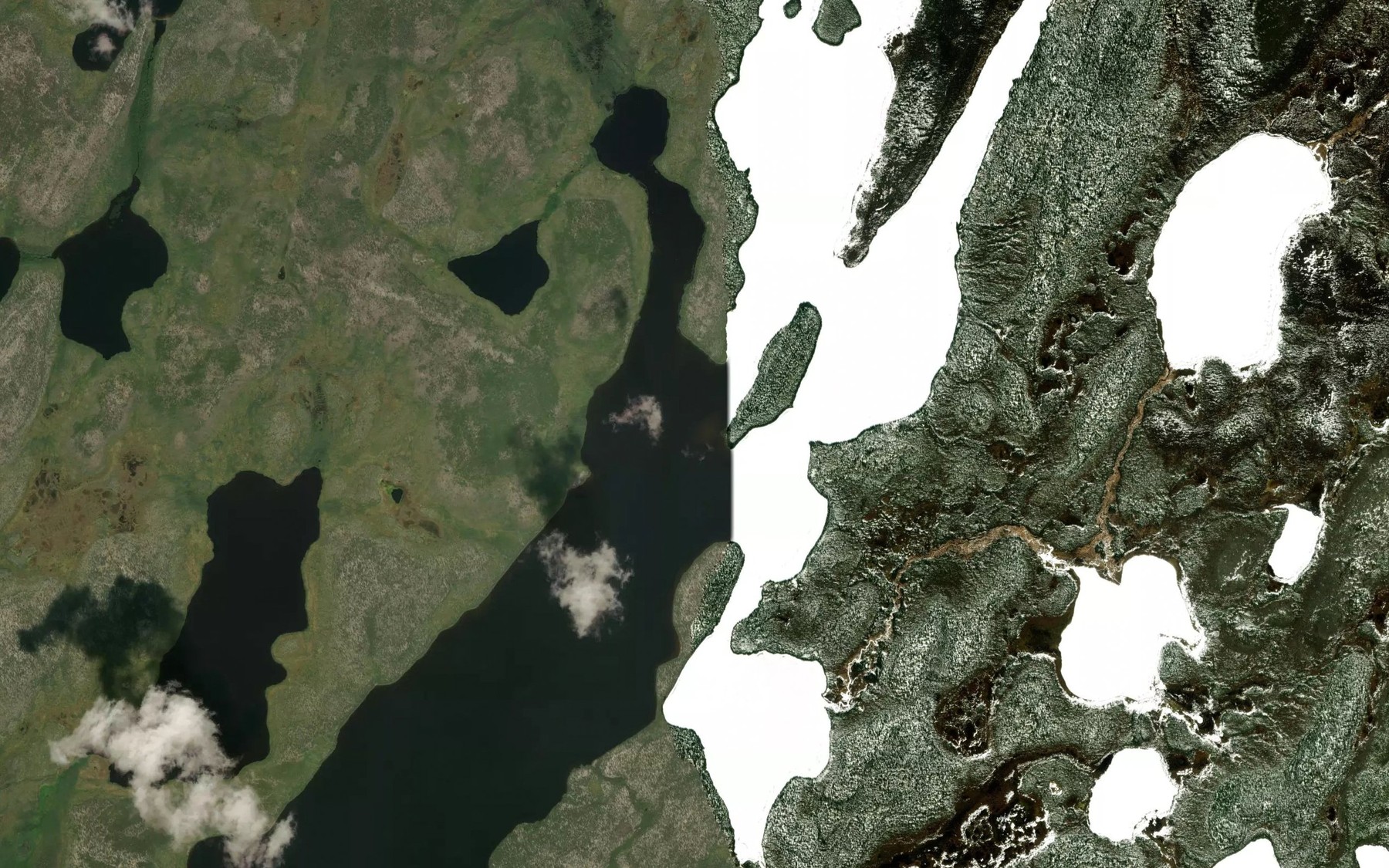 Satellite map of the Nogarth Lake